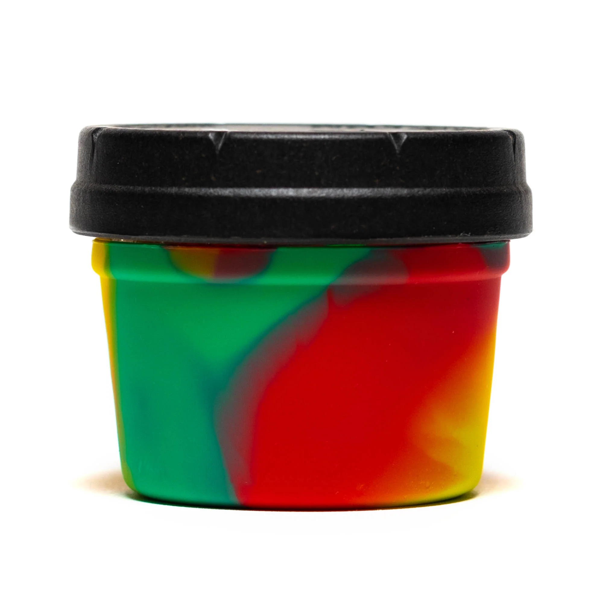 Re:Stash - Rasta Tie Dye Jar w/ Black Lid - 4oz