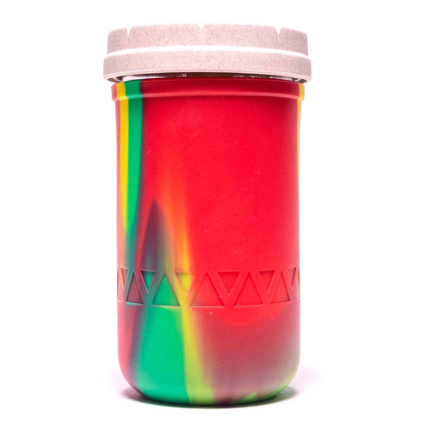 Re:Stash - Rasta Tie Dye Jar w/ White Lid - 12oz
