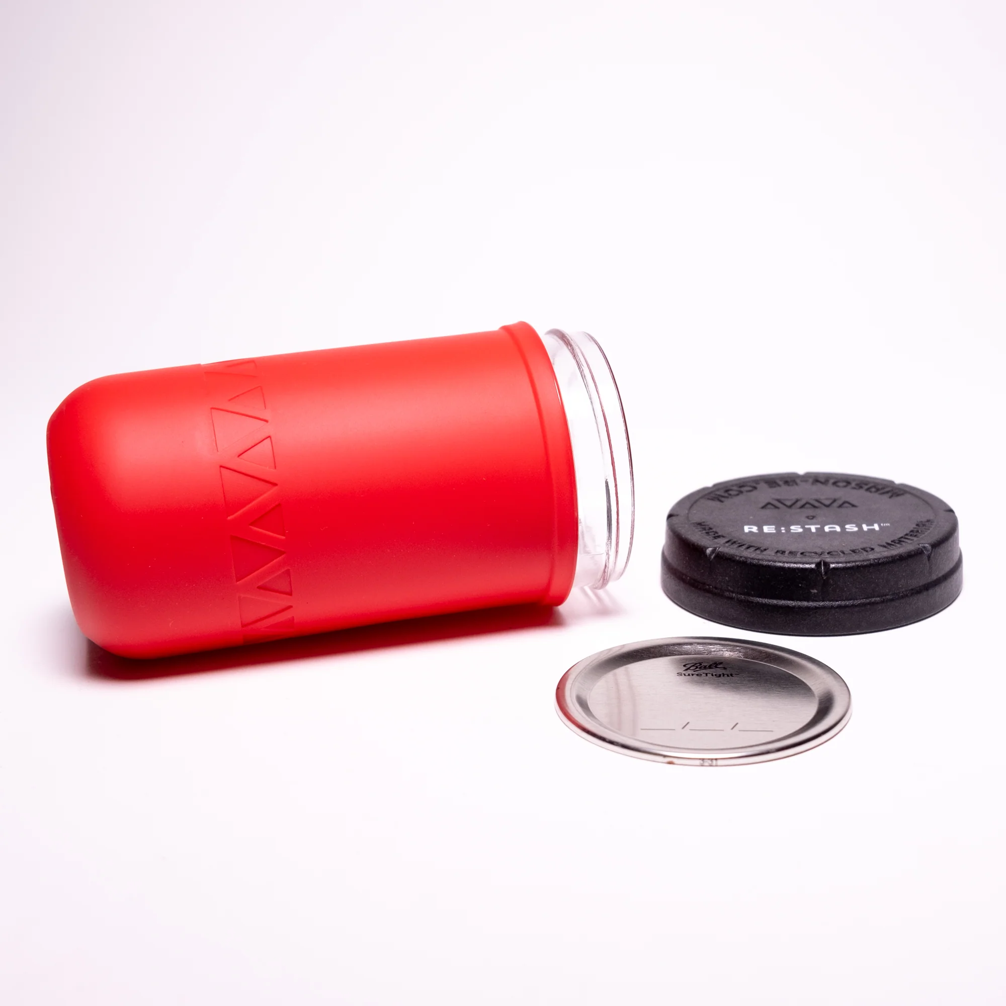 Re:Stash - Red Jar w/ Black Lid - 12oz - Image 3