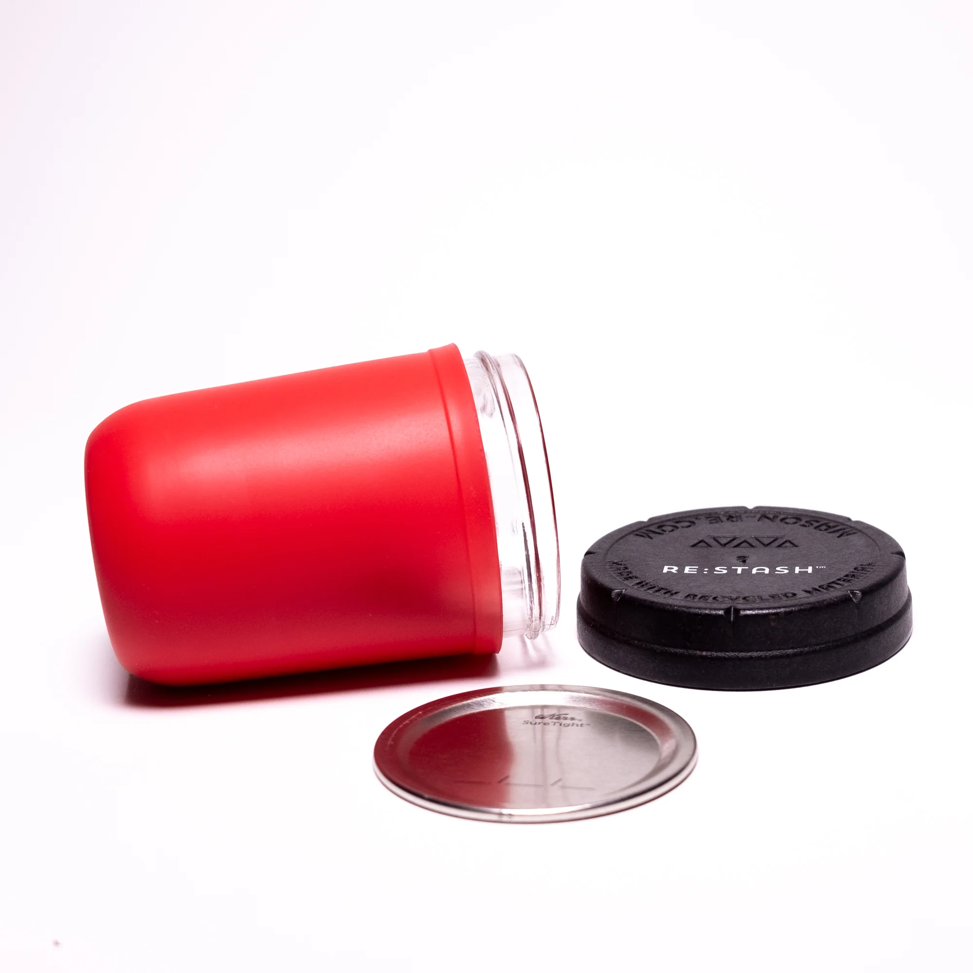 Re:Stash - Red Jar w/ Black Lid - 8oz - Image 3