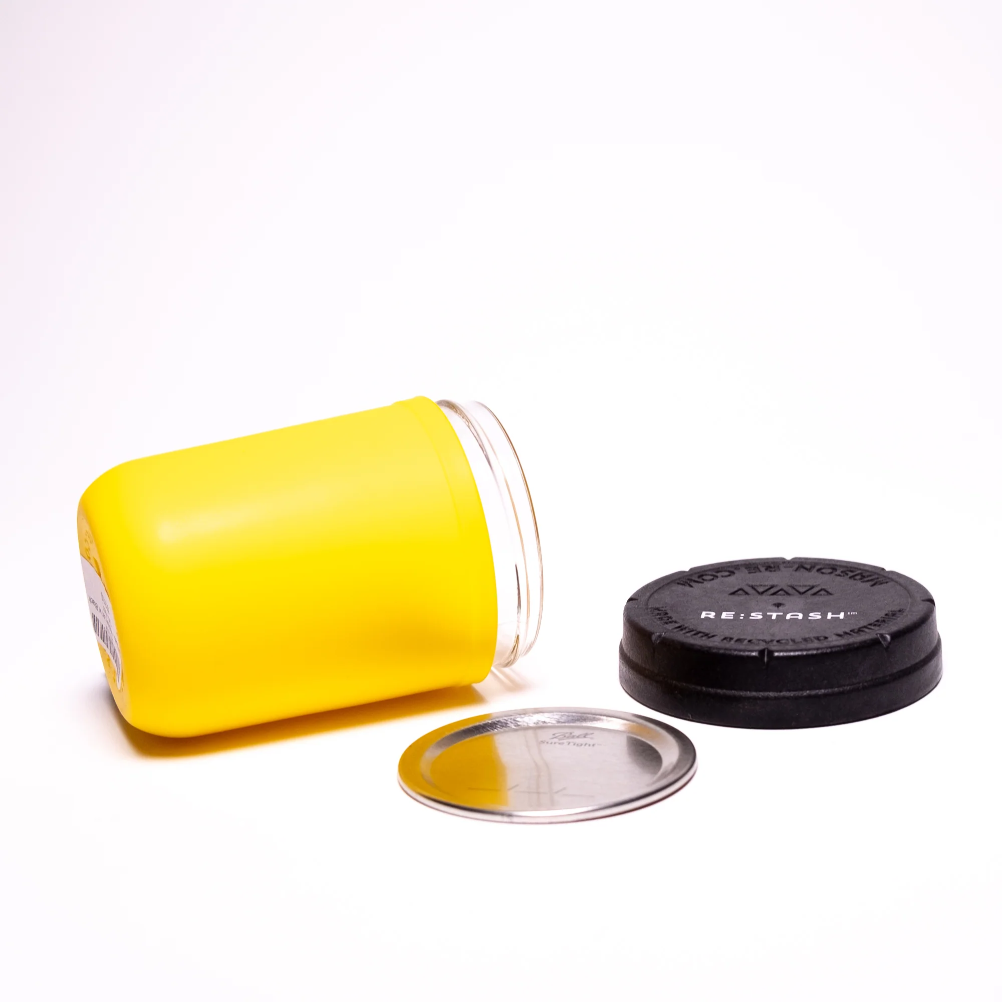 Re:Stash - Yellow Jar w/ Black Lid - 8oz - Image 3