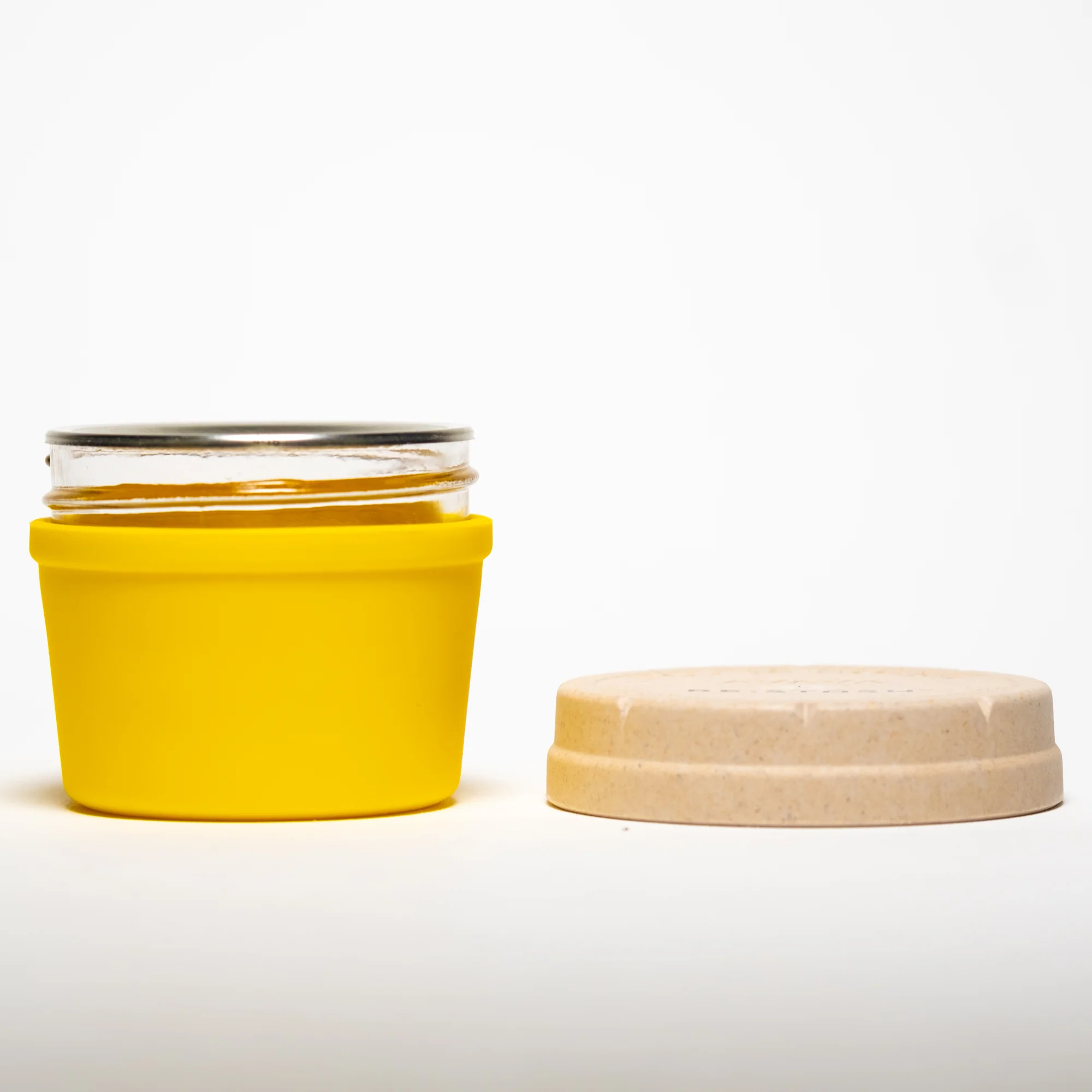 Re:Stash - Yellow Jar w/ White Lid - 4oz - Image 3