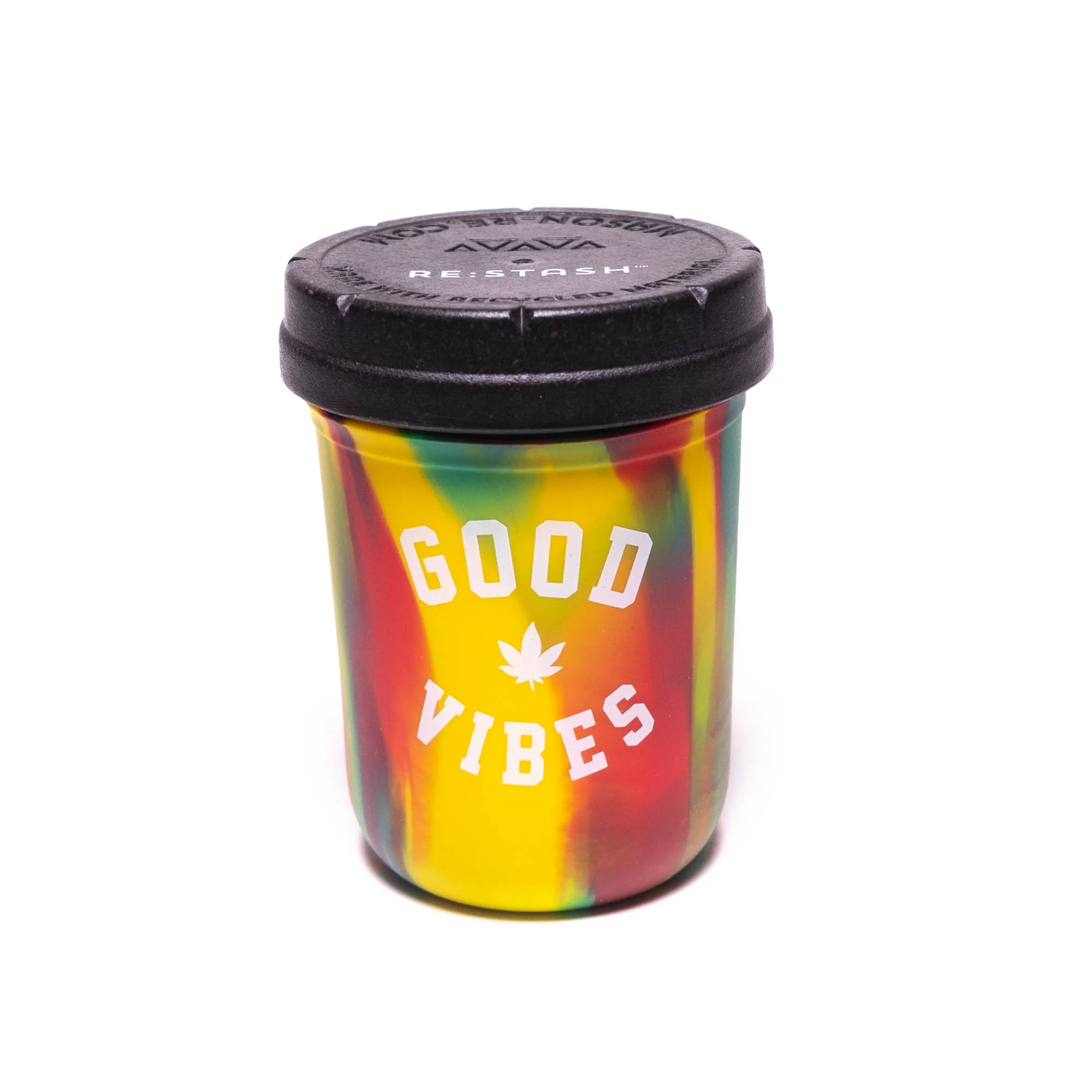 Re:Stash - Rasta Tie Die "Good Vibes" Jar - 8oz - Image 2