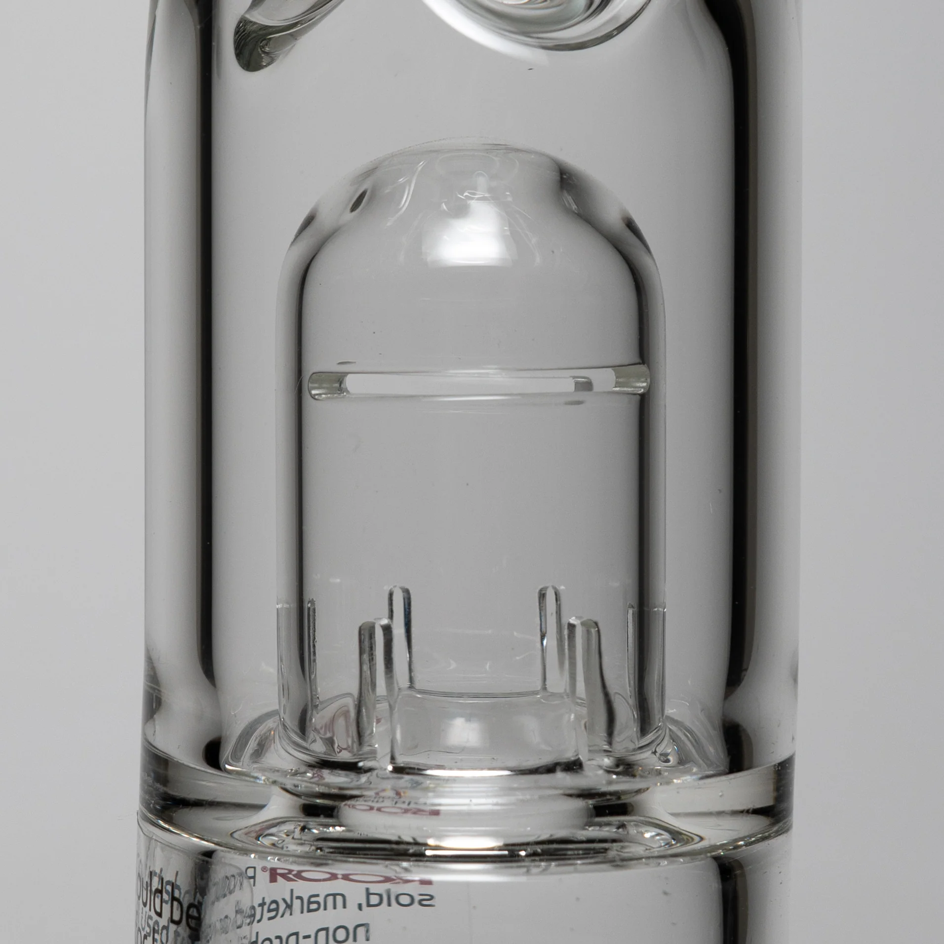 ROOR - 18” Fixed Beaker w/ 10-Arm Tree Perc - Smokey Grey - White Label - Image 5
