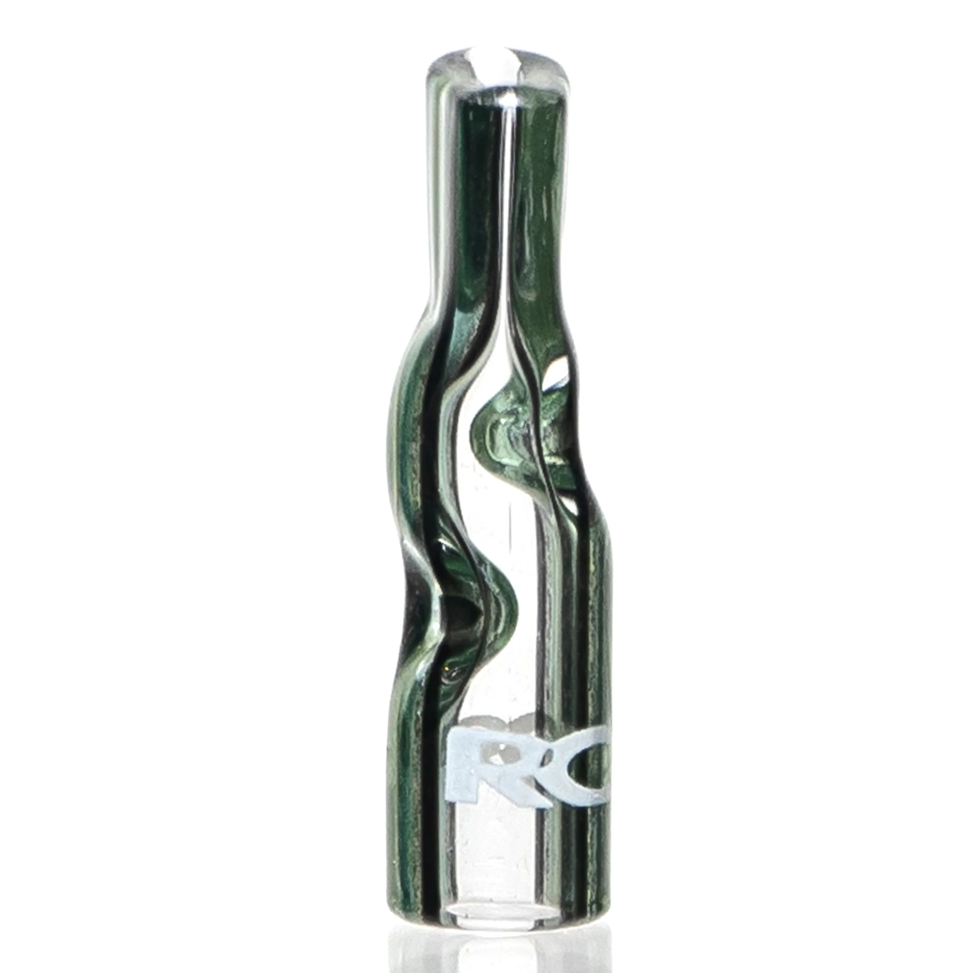 ROOR - Custom Tips - Flat Tip - Green Sparkle & Jailhouse Linework #1
