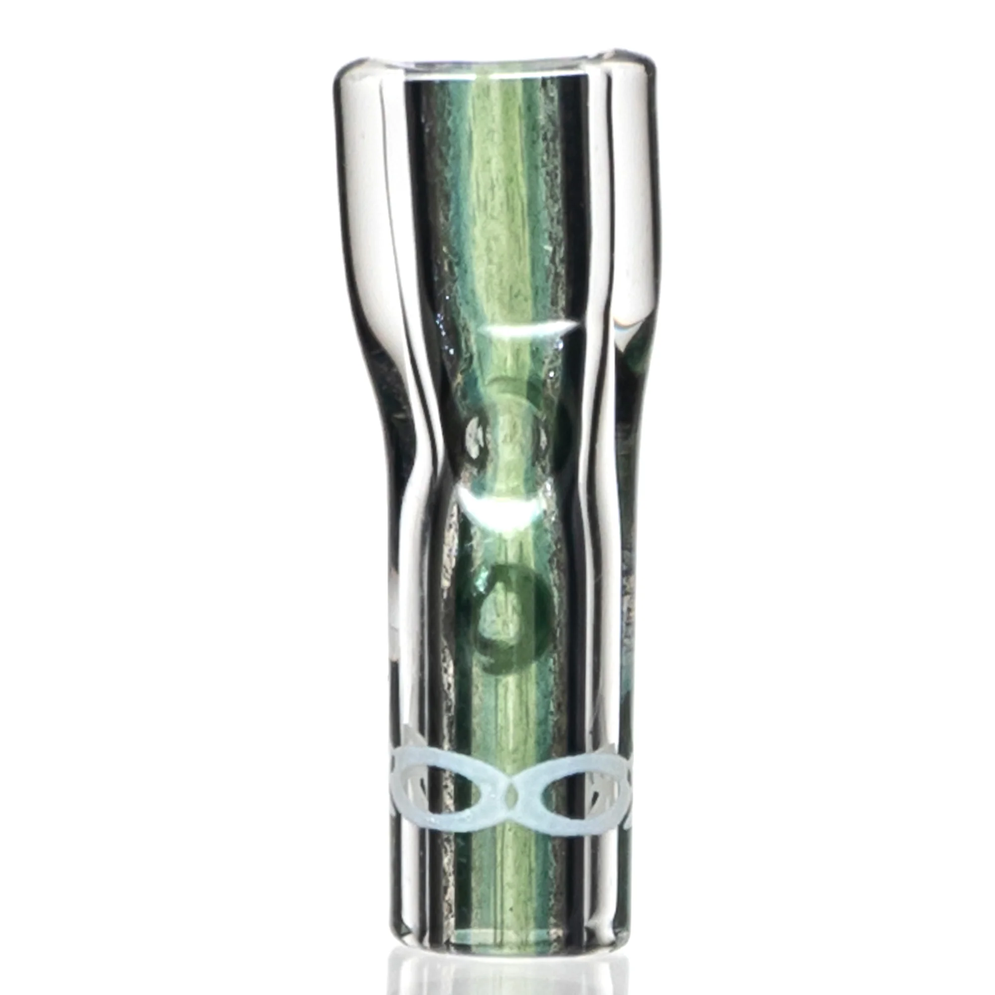 ROOR - Custom Tips - Flat Tip - Green Sparkle & Jailhouse Linework #1 - Image 2