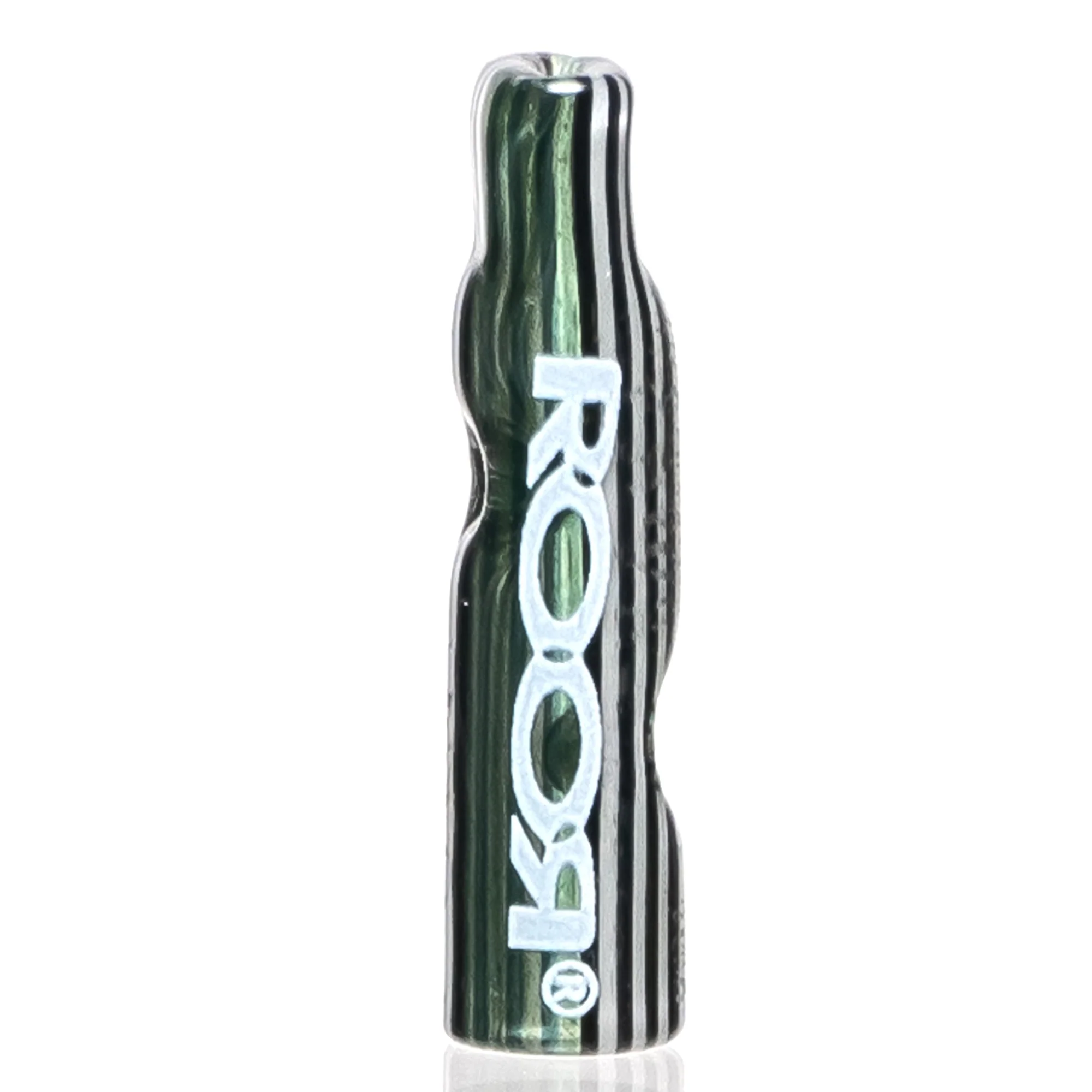 ROOR - Custom Tips - Flat Tip - Green Sparkle & Jailhouse Linework #3