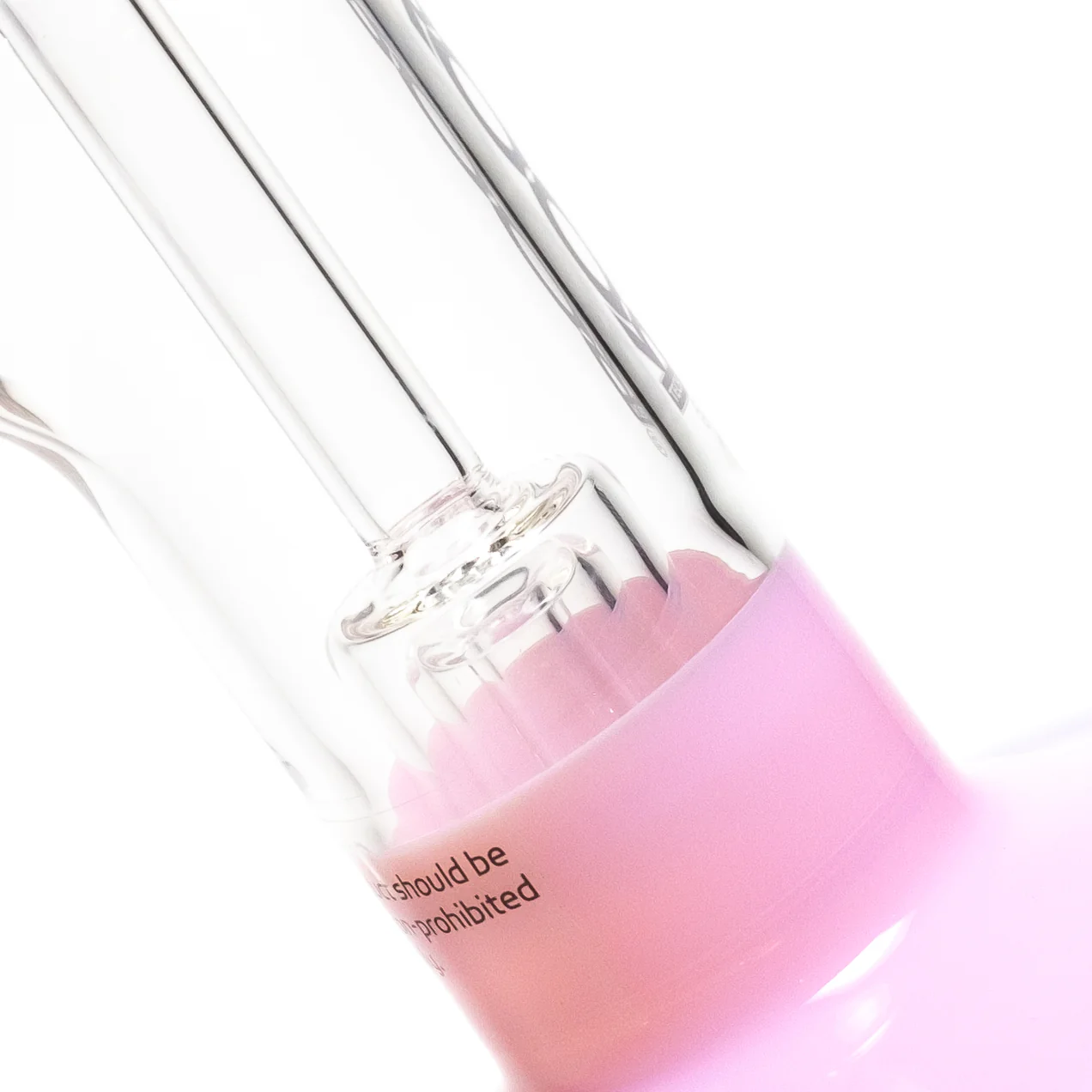 ROOR - Fixed Bubbler w/ Barrel Perc - Pink & White - Black & White Label - Image 6