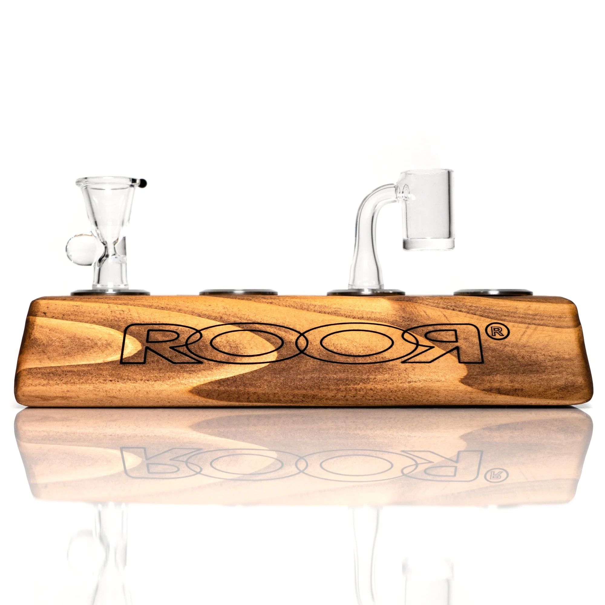 ROOR - Small 4 Hole Slide Holder - 14mm - Dark Wood