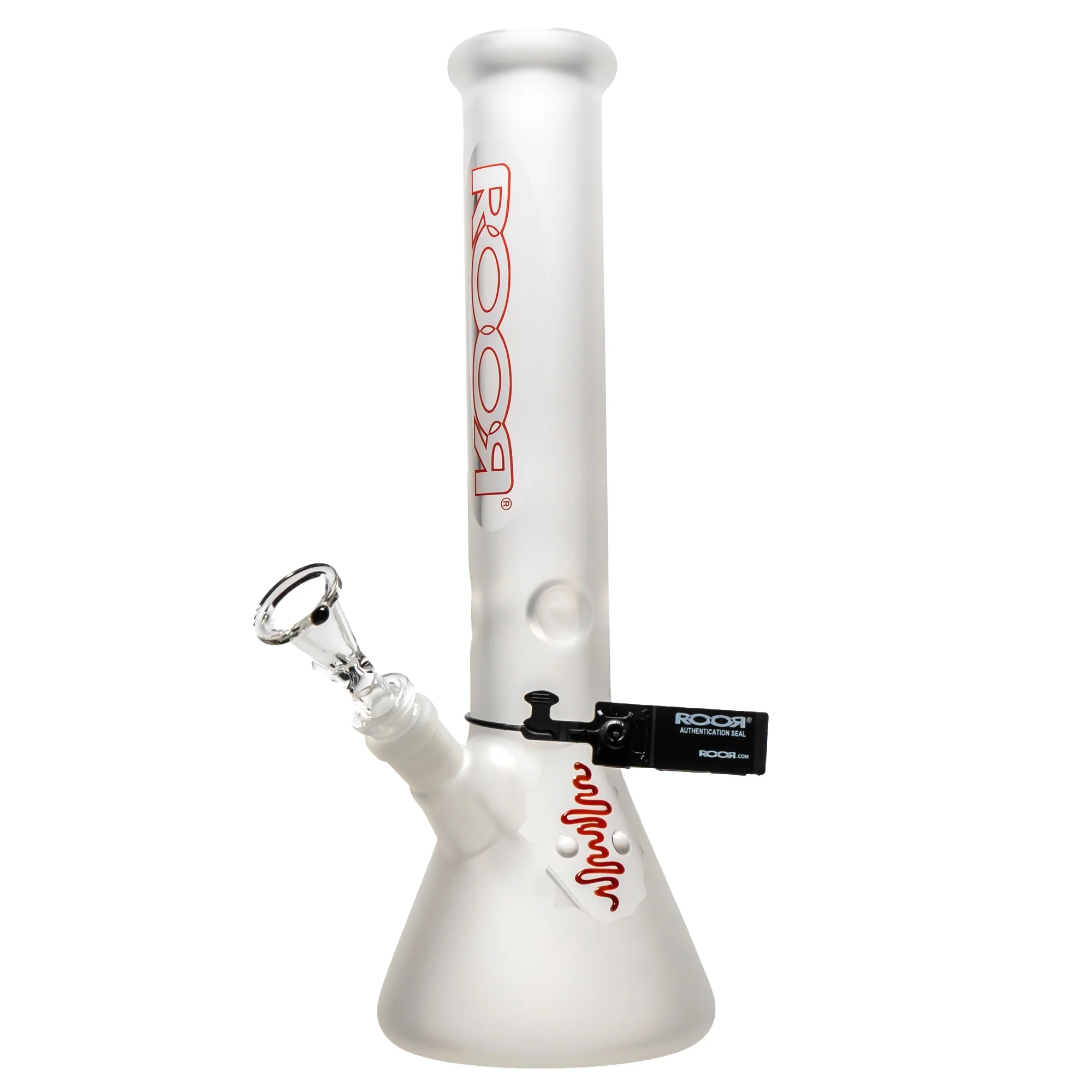 ROOR.US - 14" Beaker - 50x5 - Frosted - White & Red