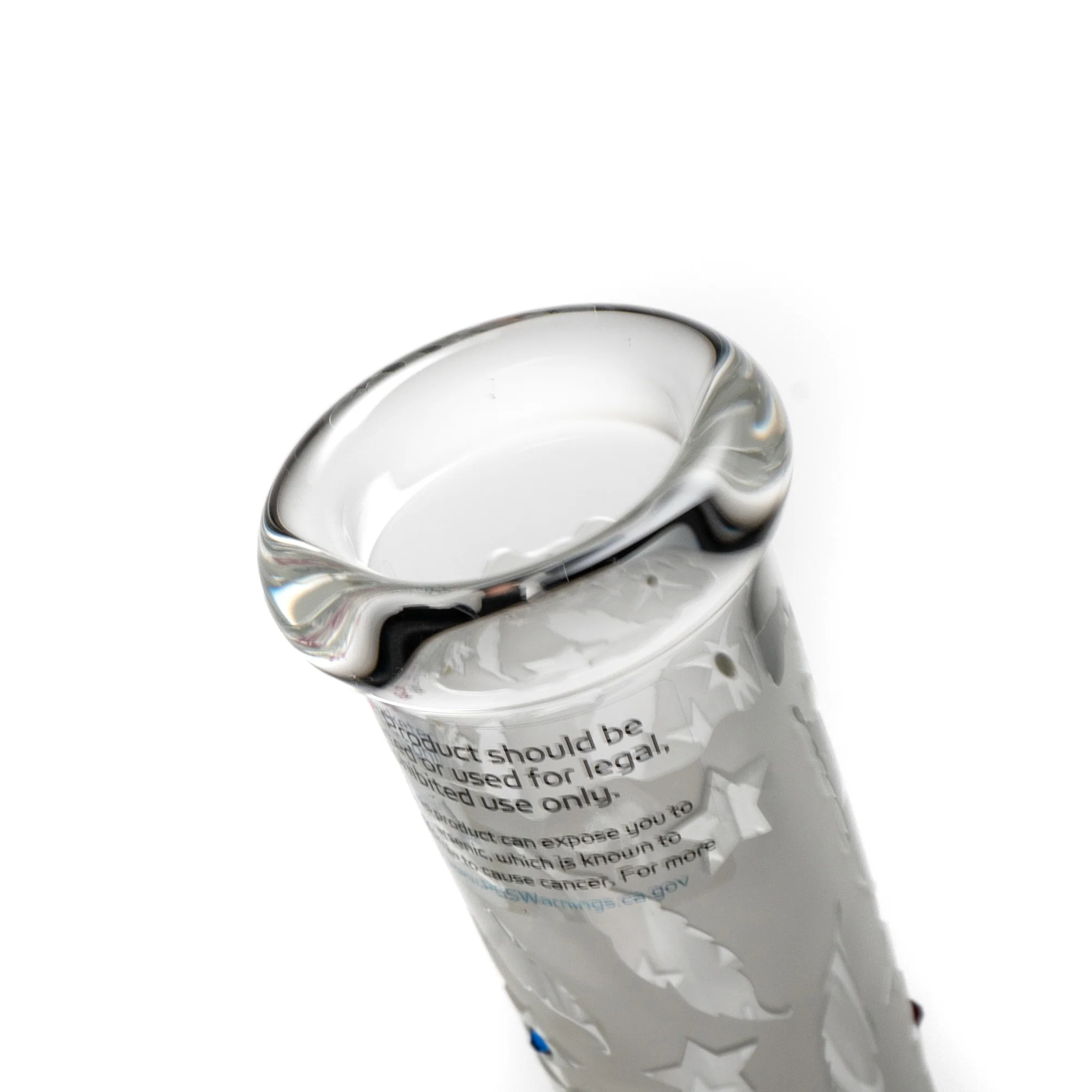ROOR.US - 18" Custom Sandblasted Beaker - 50x5 - Swarovski - Feathers - Image 3