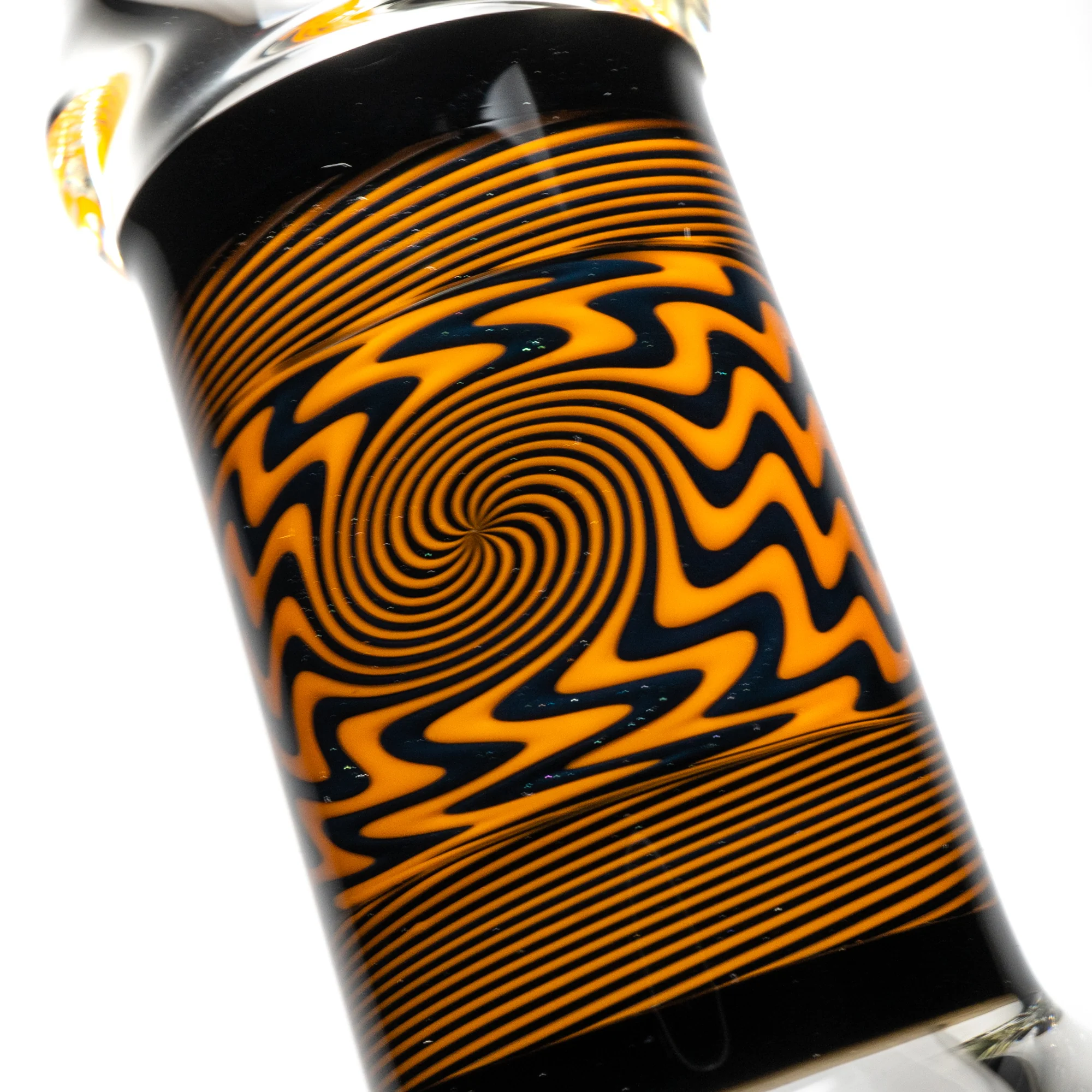 ROOR.US x Chase Adams - 18" Worked Beaker - 50x5 - Orange & Black Reversal - Image 5