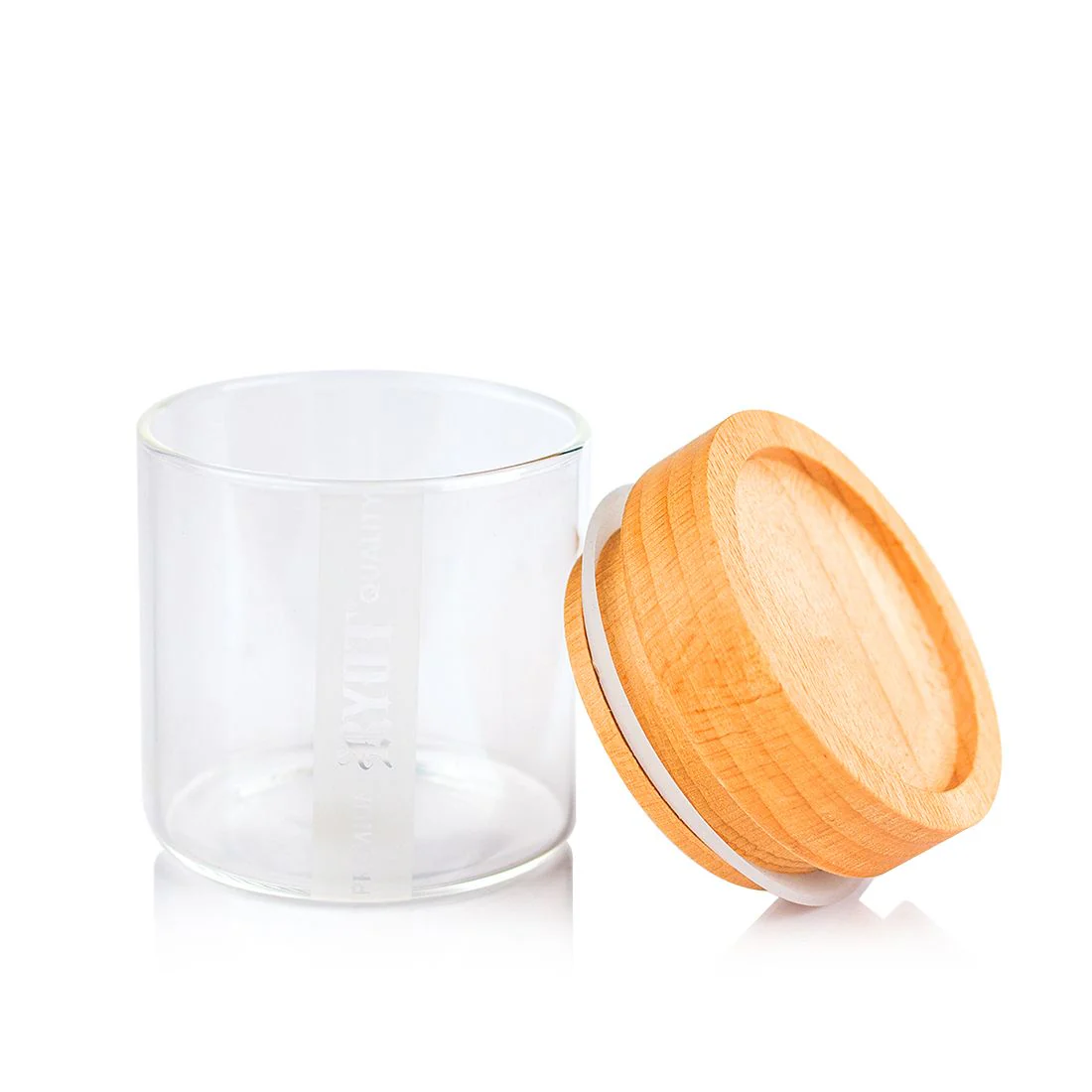 RYOT - Glass Jar w/ Tray Lid - Beech - Image 2