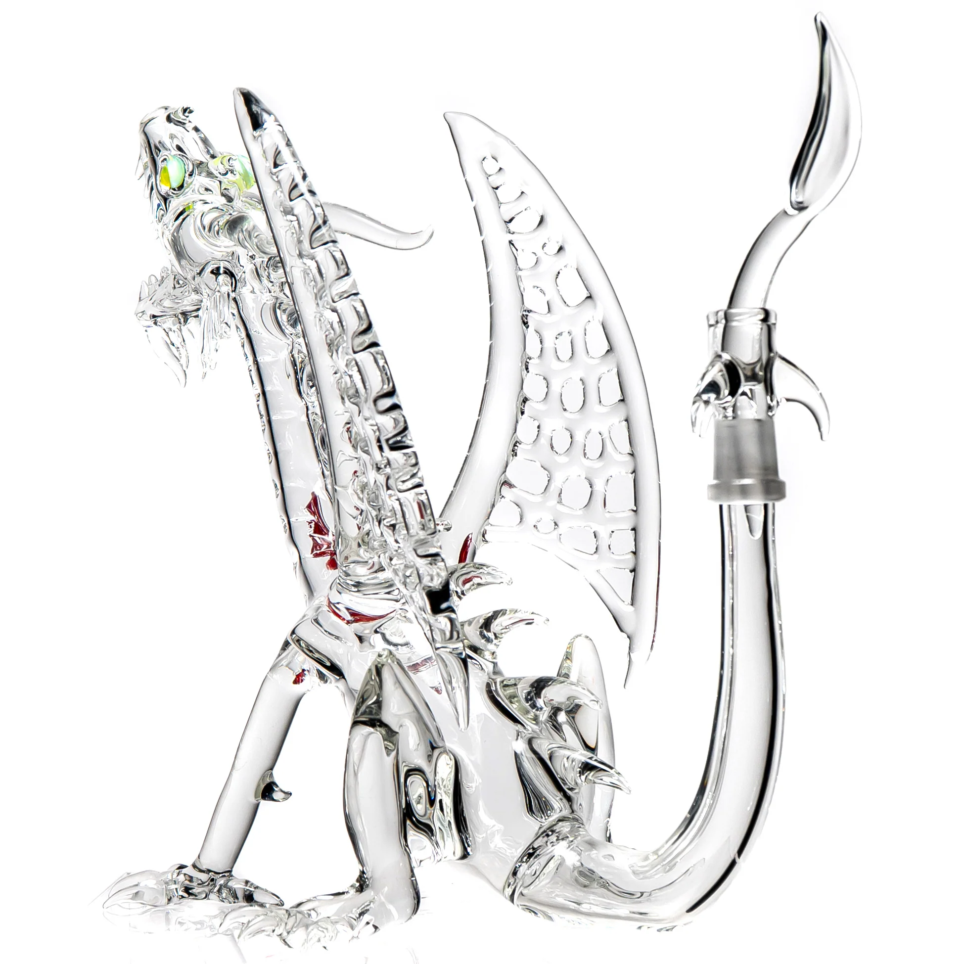 Scoz Glass - Dragon - Clear w/ Slyme Eyes - Image 3