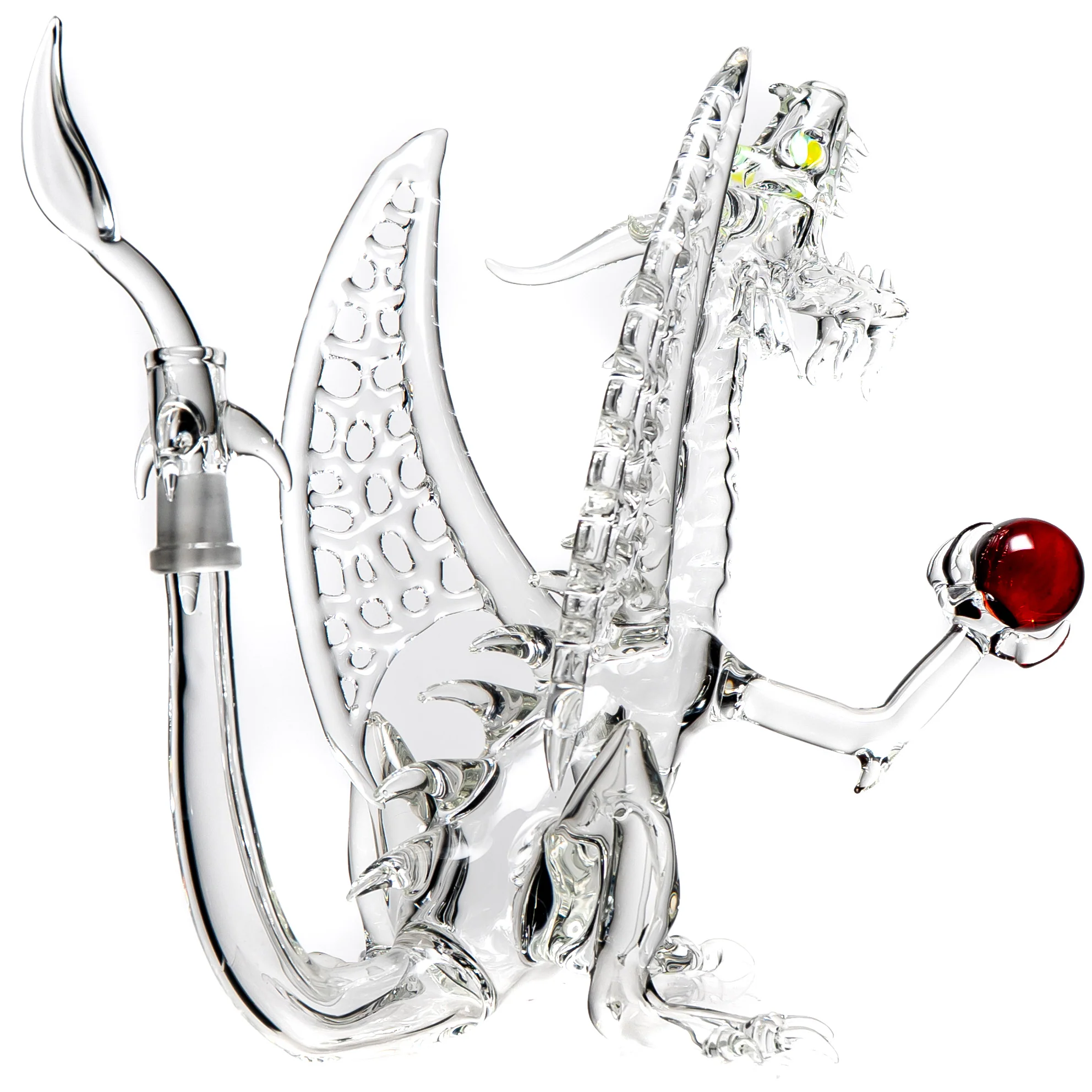 Scoz Glass - Dragon - Clear w/ Slyme Eyes - Image 4