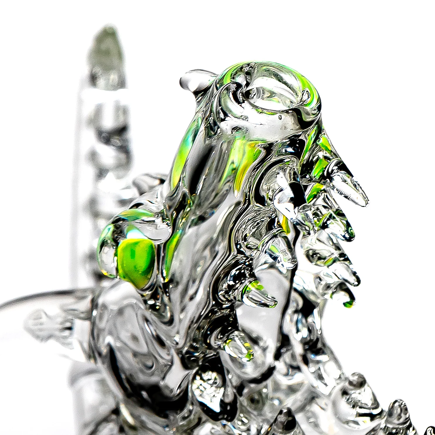 Scoz Glass - Dragon - Clear w/ Slyme Eyes - Image 8