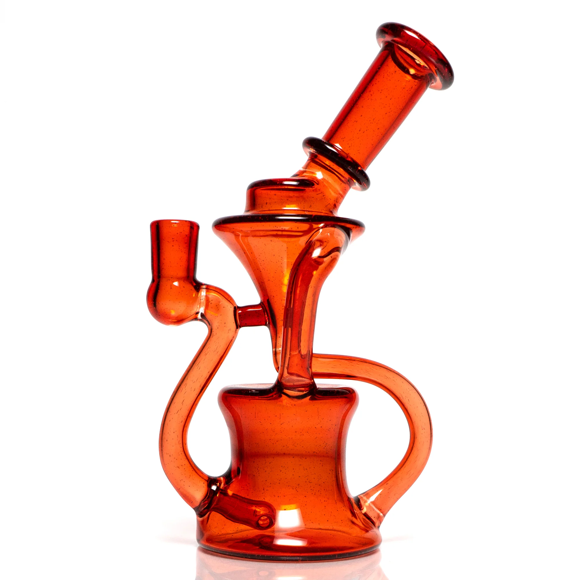 Shadooba Glass - Kickback Recycler - 10mm - Pomegranate #2 - Image 2