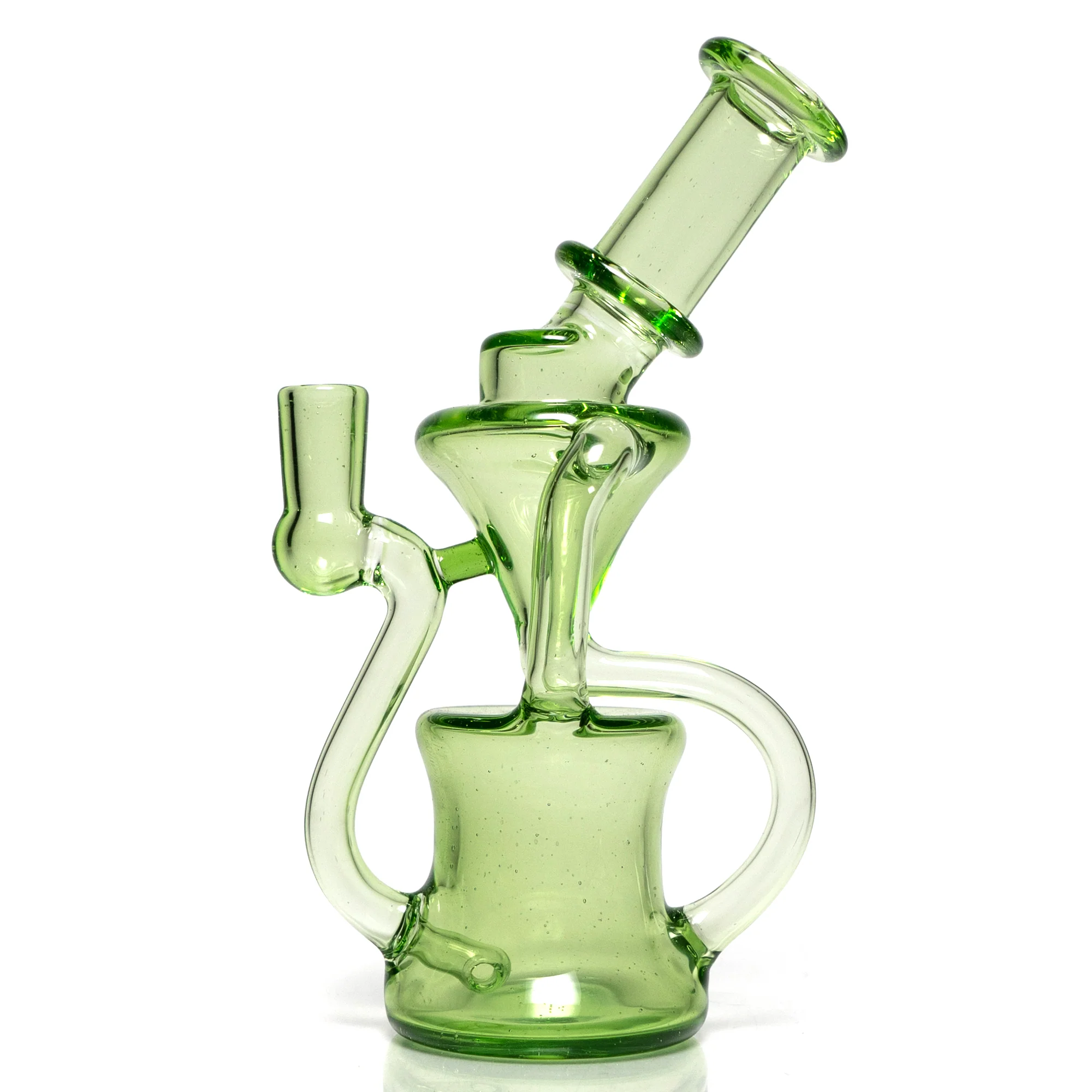 Shadooba Glass - Kickback Recycler - 10mm - Portland Green #1 - Image 2