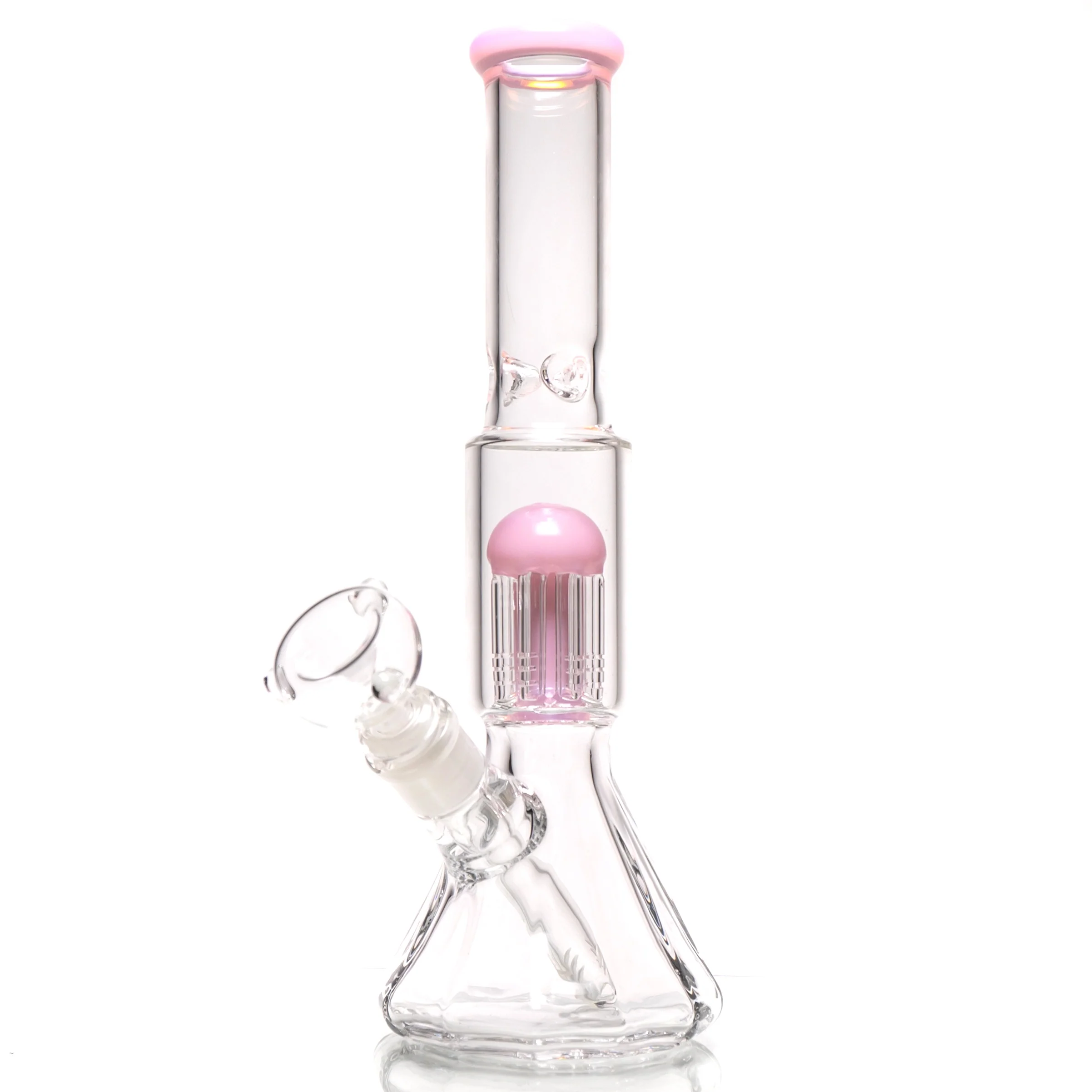 Shooters - 12" Diamond Base Beaker - Tree Perc - Pink