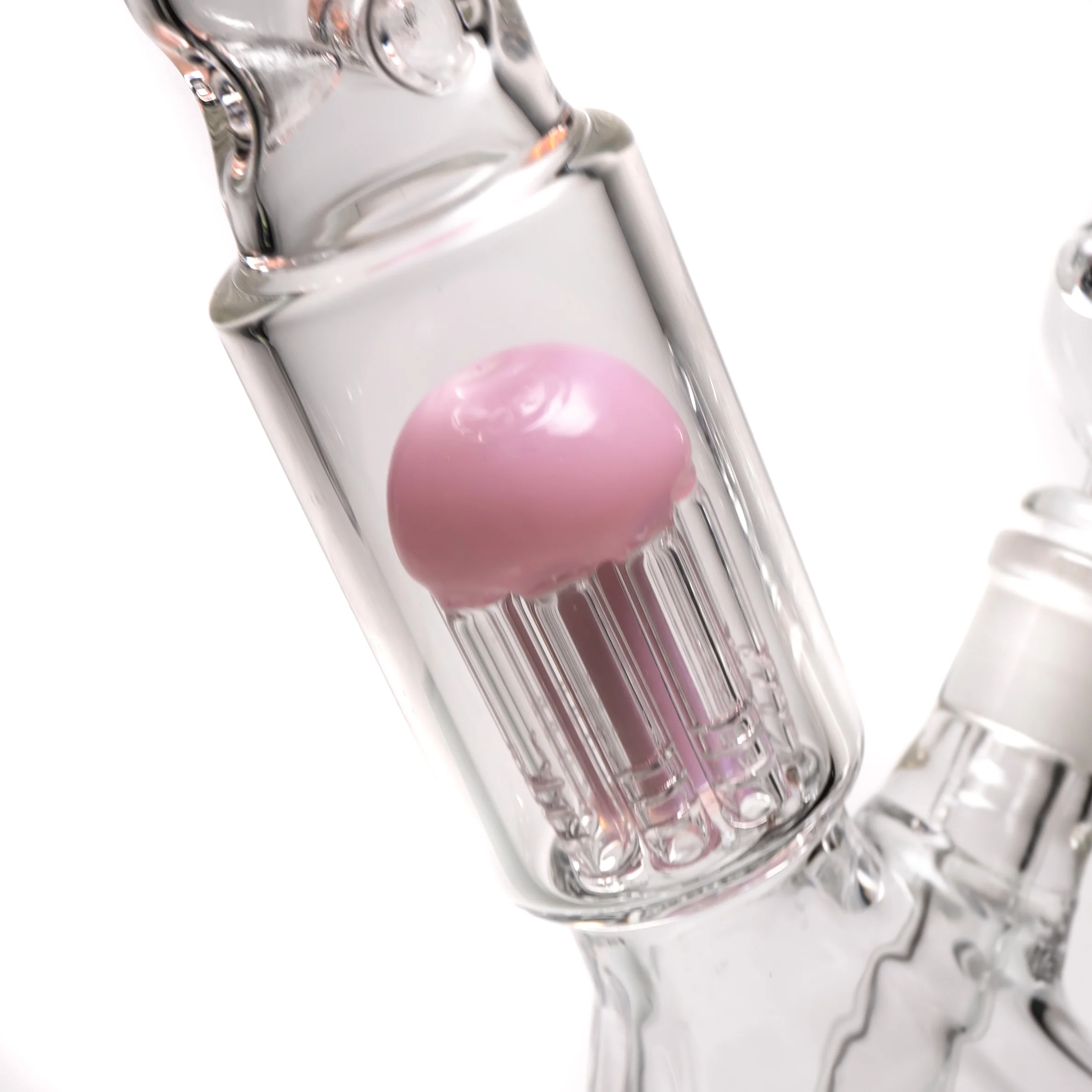 Shooters - 12" Diamond Base Beaker - Tree Perc - Pink - Image 2