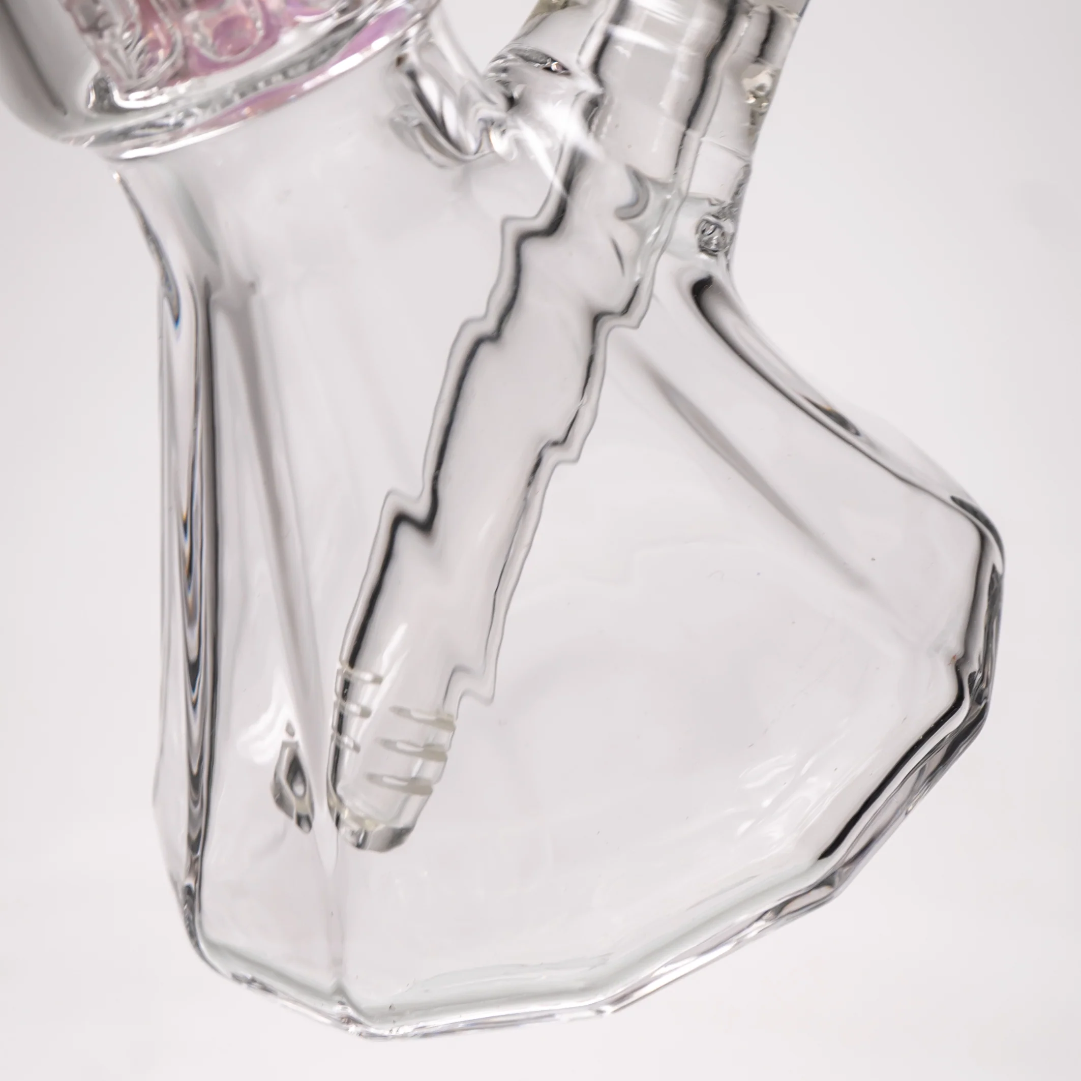 Shooters - 12" Diamond Base Beaker - Tree Perc - Pink - Image 4