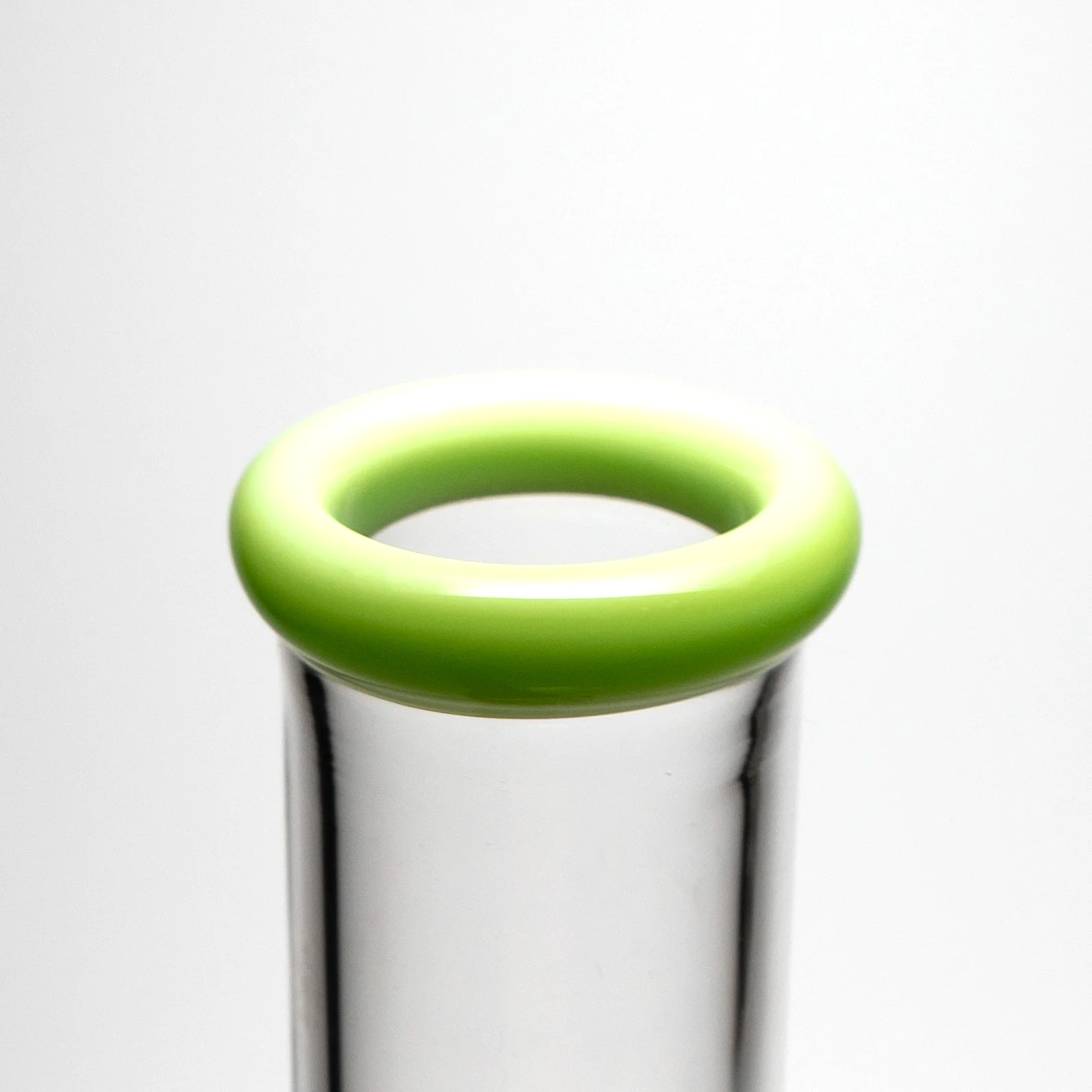Shooters - 12" Diamond Base Beaker - Shower Head - Milky Green - Image 3
