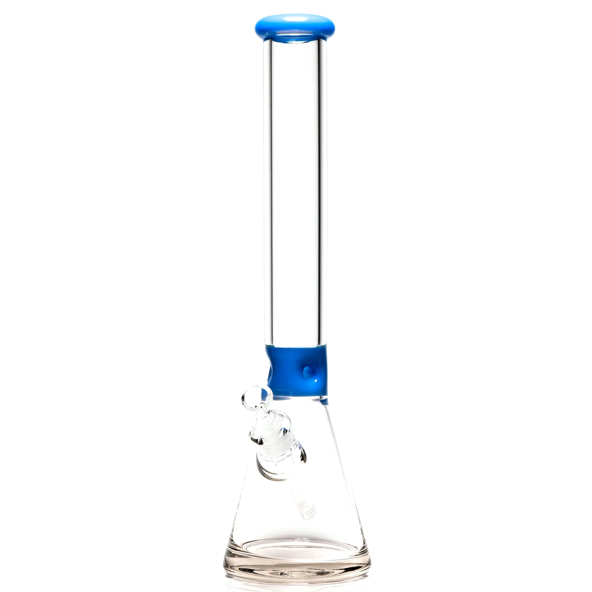 Shooters - 18" Band Beaker - 7mm - Milky Blue