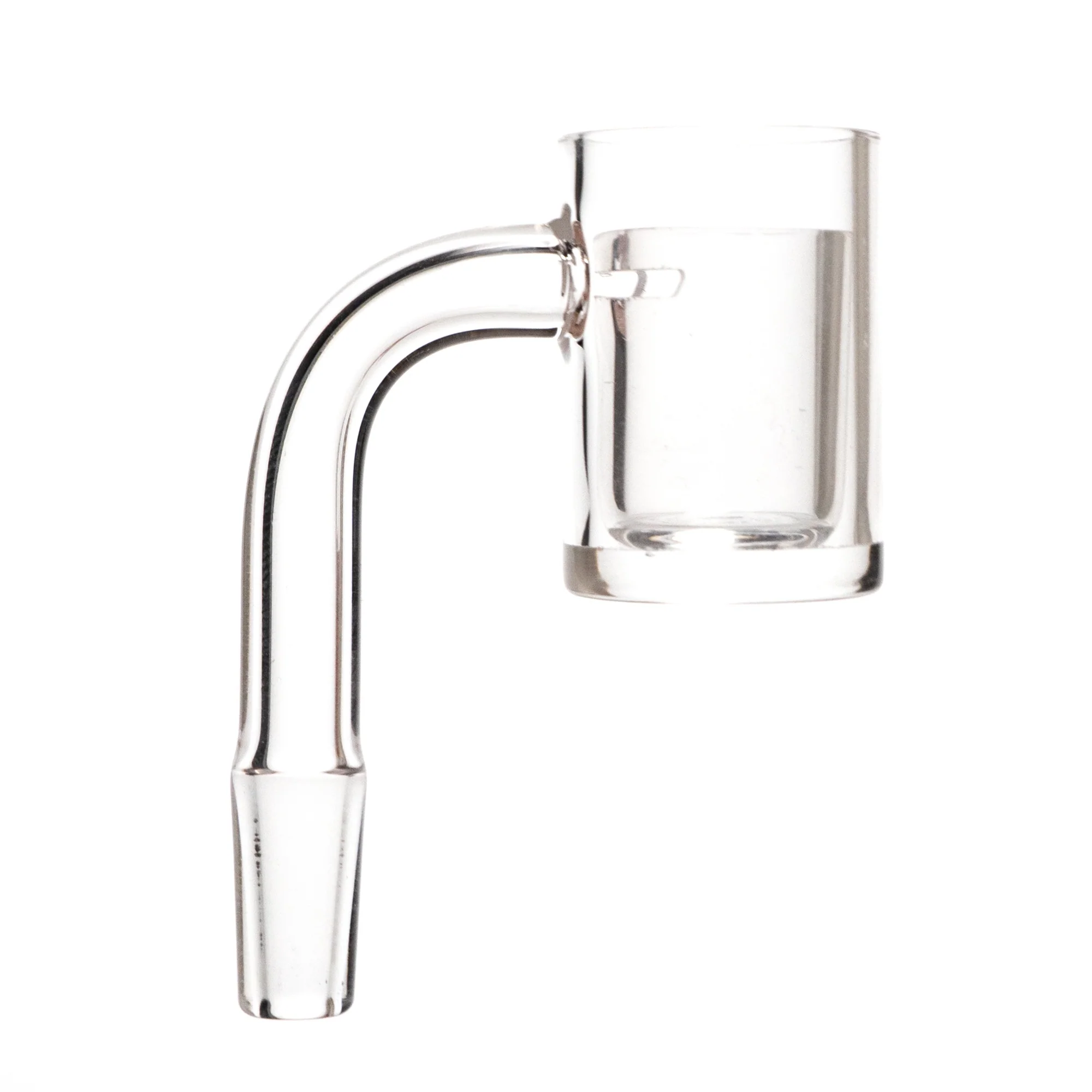 Shooters - 25mm Flat Top Quartz Banger & Slitted Insert - 10mm Male 90º