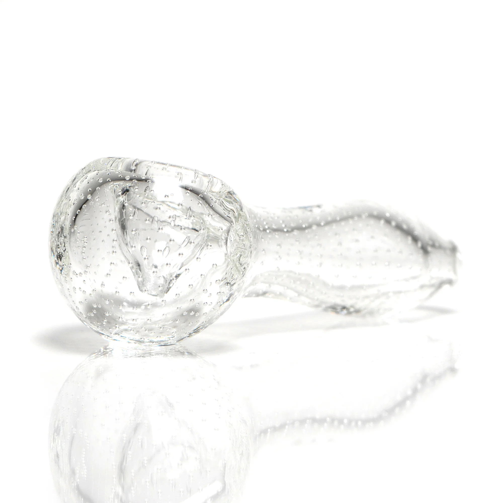Shooters - 4" Air Bubble Spoon Pipe - Clear - Image 2