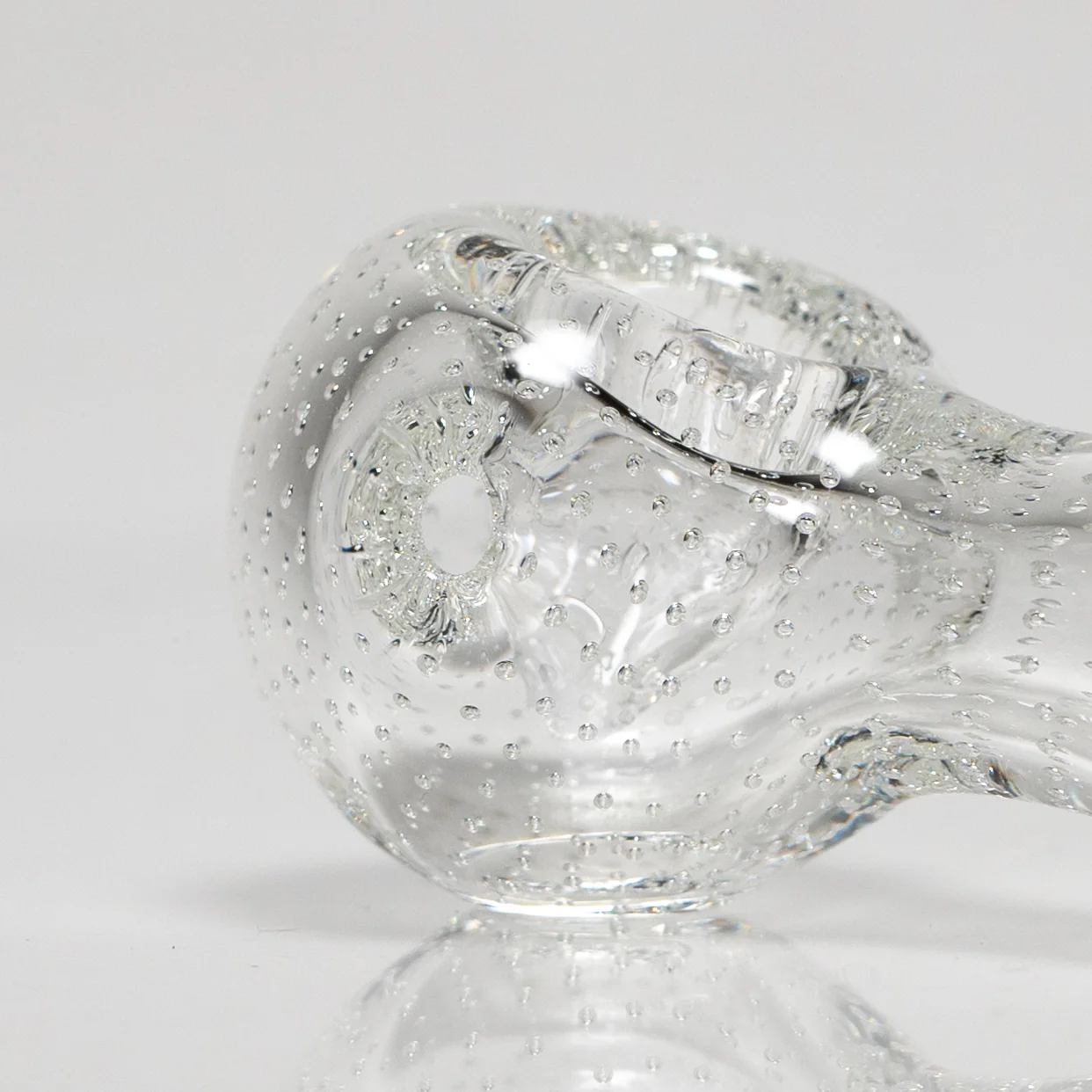 Shooters - 4" Air Bubble Spoon Pipe - Clear - Image 3