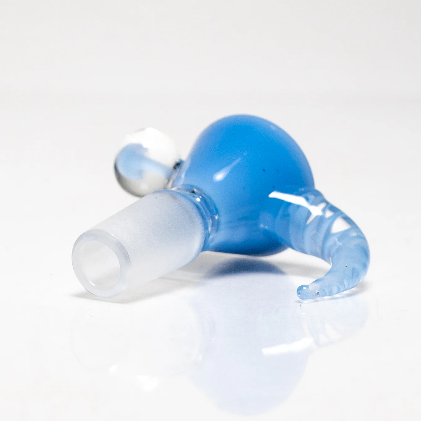 Shooters - Artist Multi Hole Horn Slide - 14mm - Milky Blue - Image 3