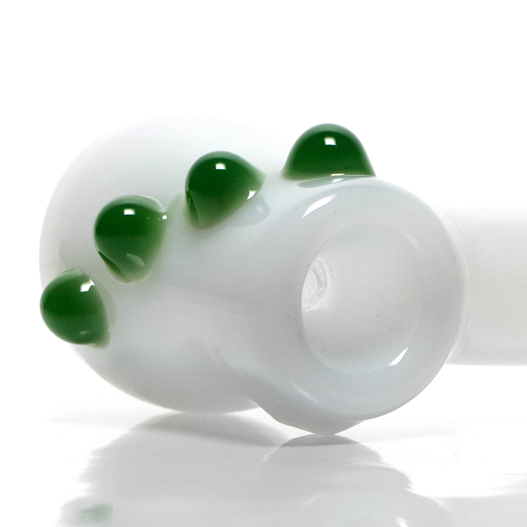 Shooters - Dimple Grip Hammer Bubbler - White & Green - Image 2