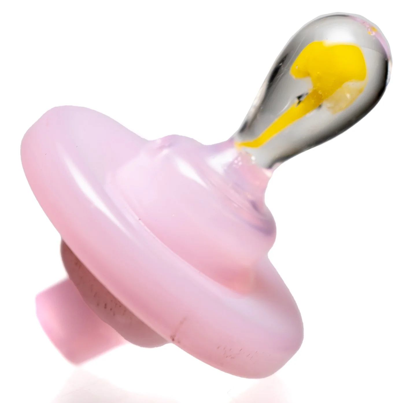 Shooters - Directional Carb Cap - Mushroom Handle - Pink w/ Yellow