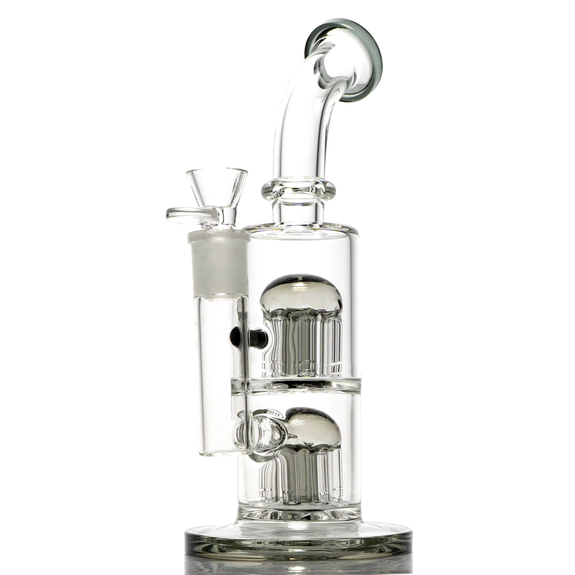 Shooters - Double Tree Perc Rig - Smoke Accents