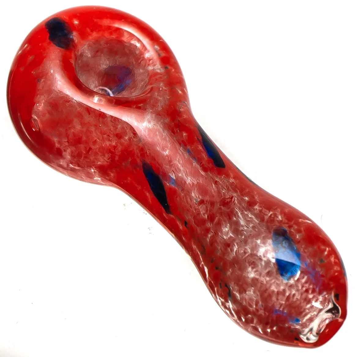 Shooters - Frit Spoon w/ Dots - Red & Blue