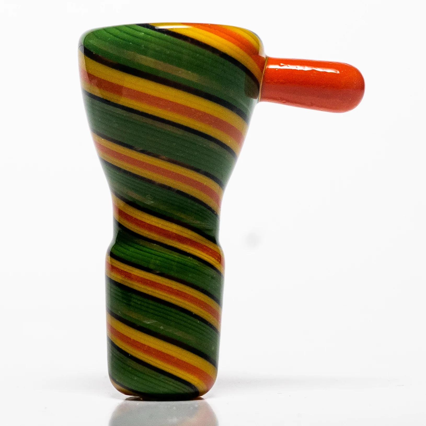 Shooters - Push Bowl Slide - 18mm - Yellow, Green, Black, & Orange Twist