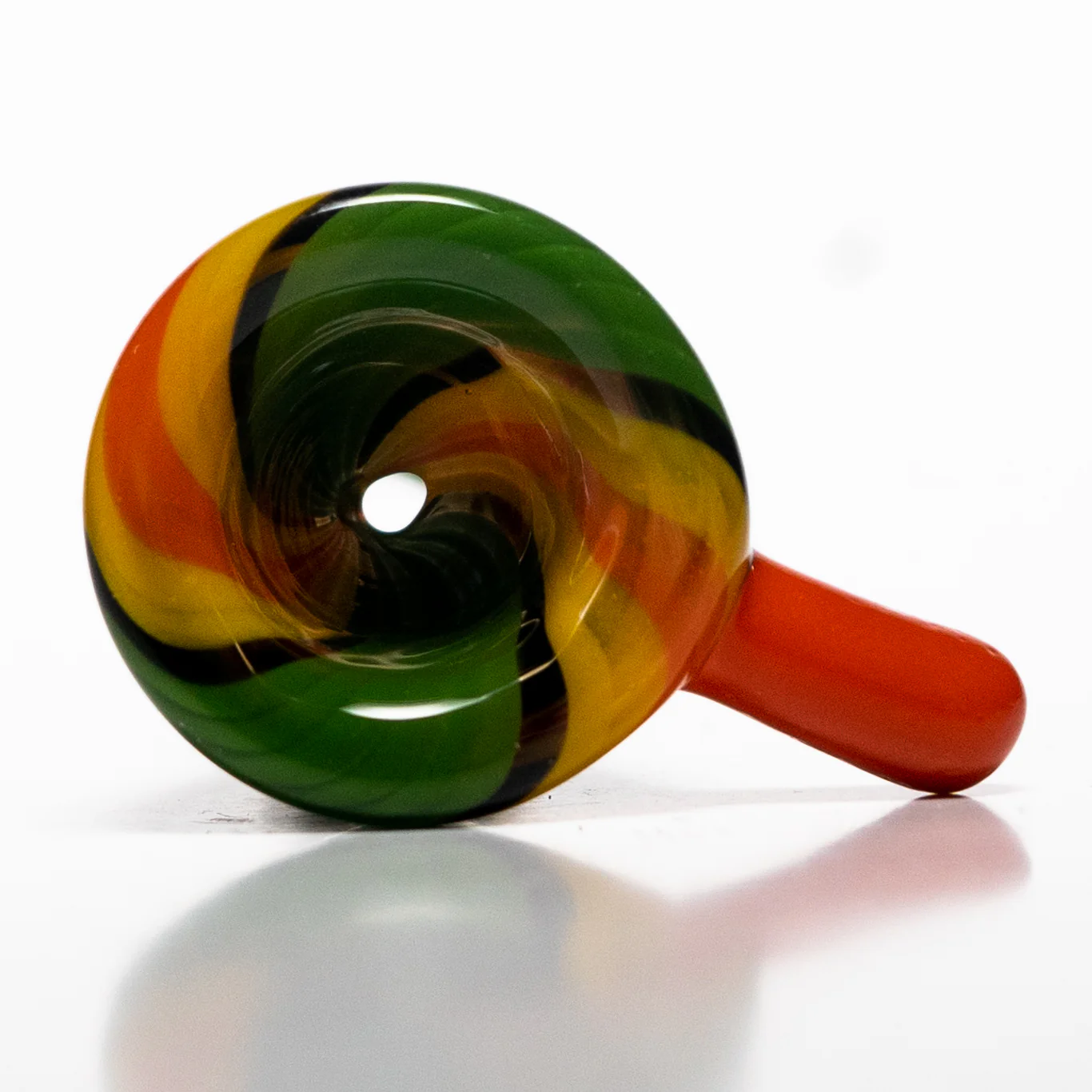 Shooters - Push Bowl Slide - 18mm - Yellow, Green, Black, & Orange Wig Wag - Image 2