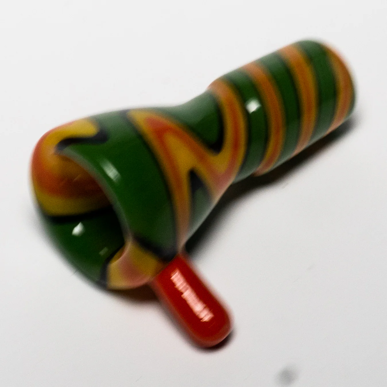 Shooters - Push Bowl Slide - 18mm - Yellow, Green, Black, & Orange Wig Wag - Image 3