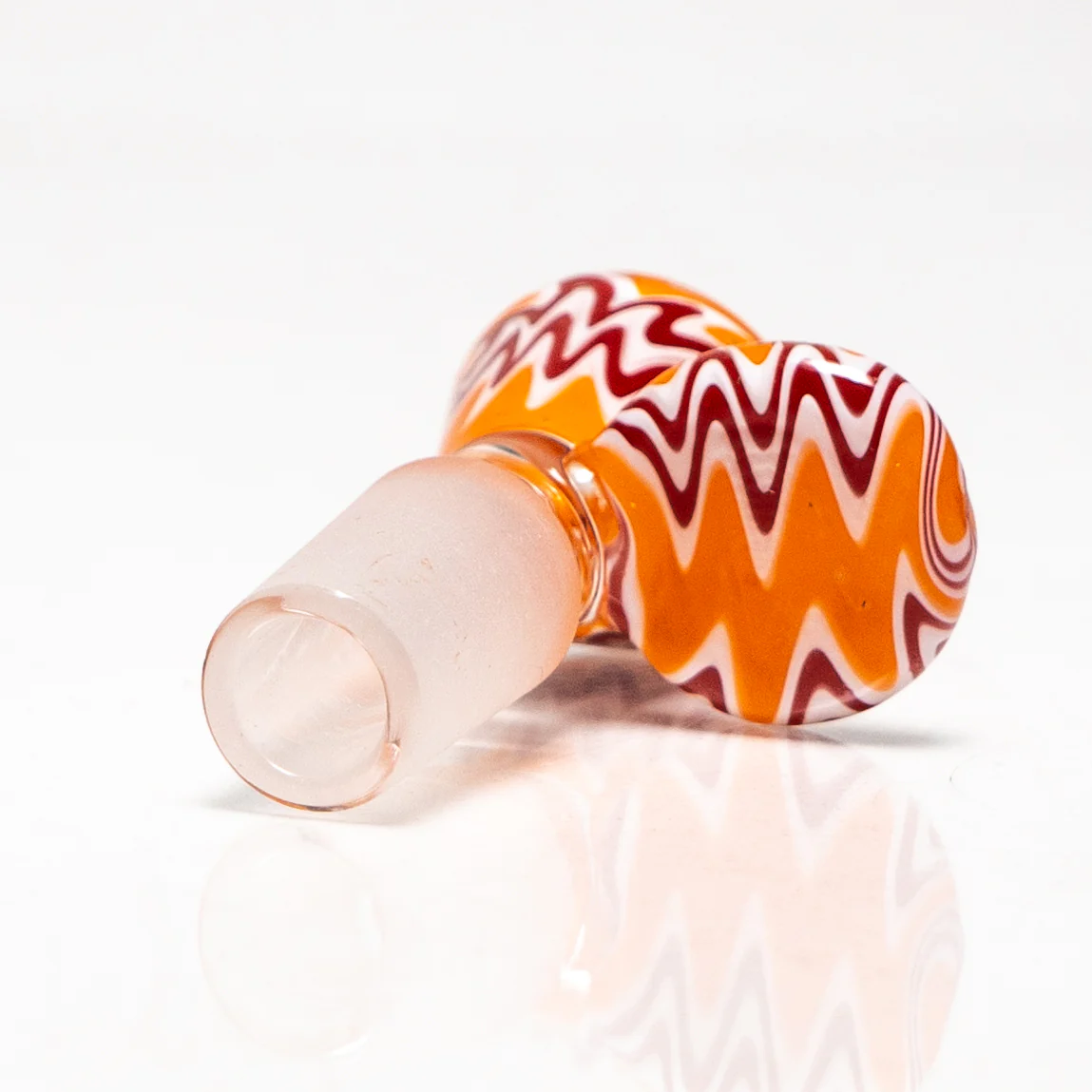 Shooters - Single Hole Slide - 14mm - Orange, Red & White Wig Wag - Image 3