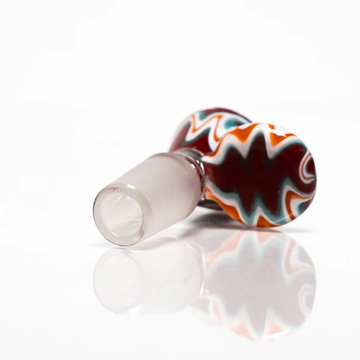 Shooters - Single Hole Slide - 14mm - Red, Blue & Orange Wig Wag - Image 3