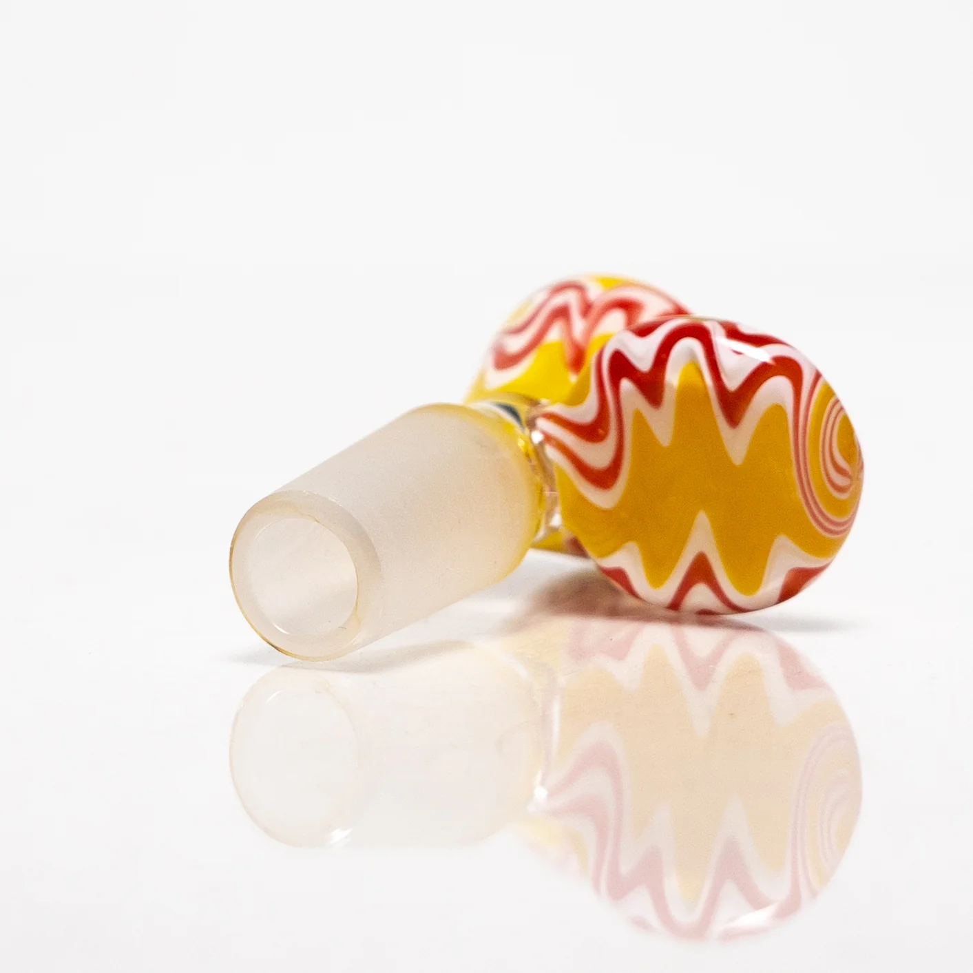Shooters - Single Hole Slide - 14mm - Yellow, Red & White Wig Wag - Image 3