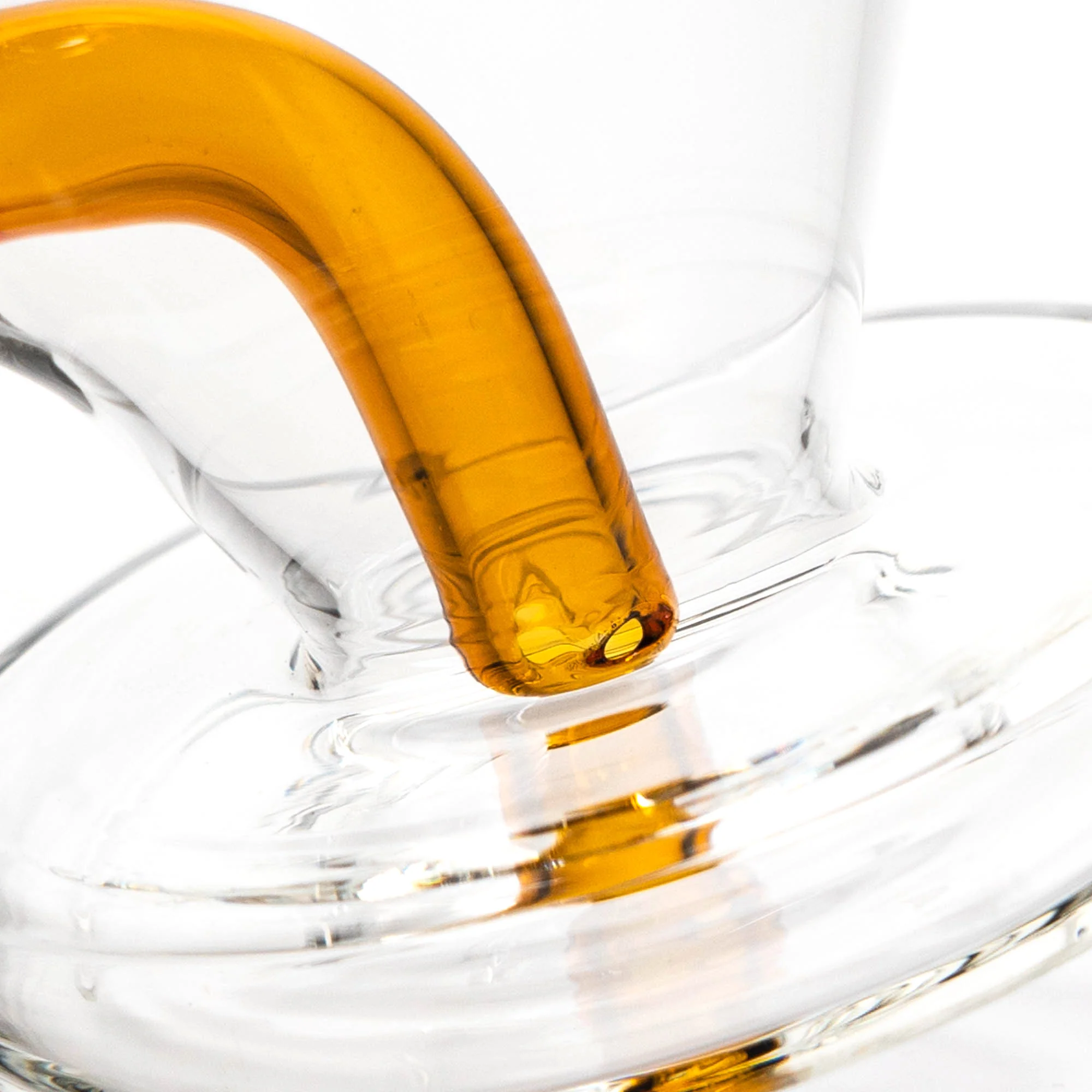 Shooters - Straight Foot Vase Bubbler - Amber Accent - Image 3