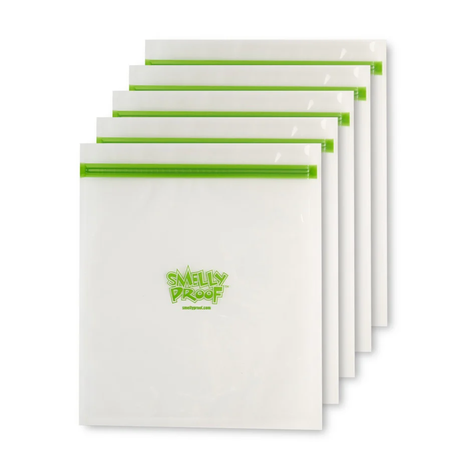 Smelly Proof - Large Bag - Clear - 5 Pack Bundle