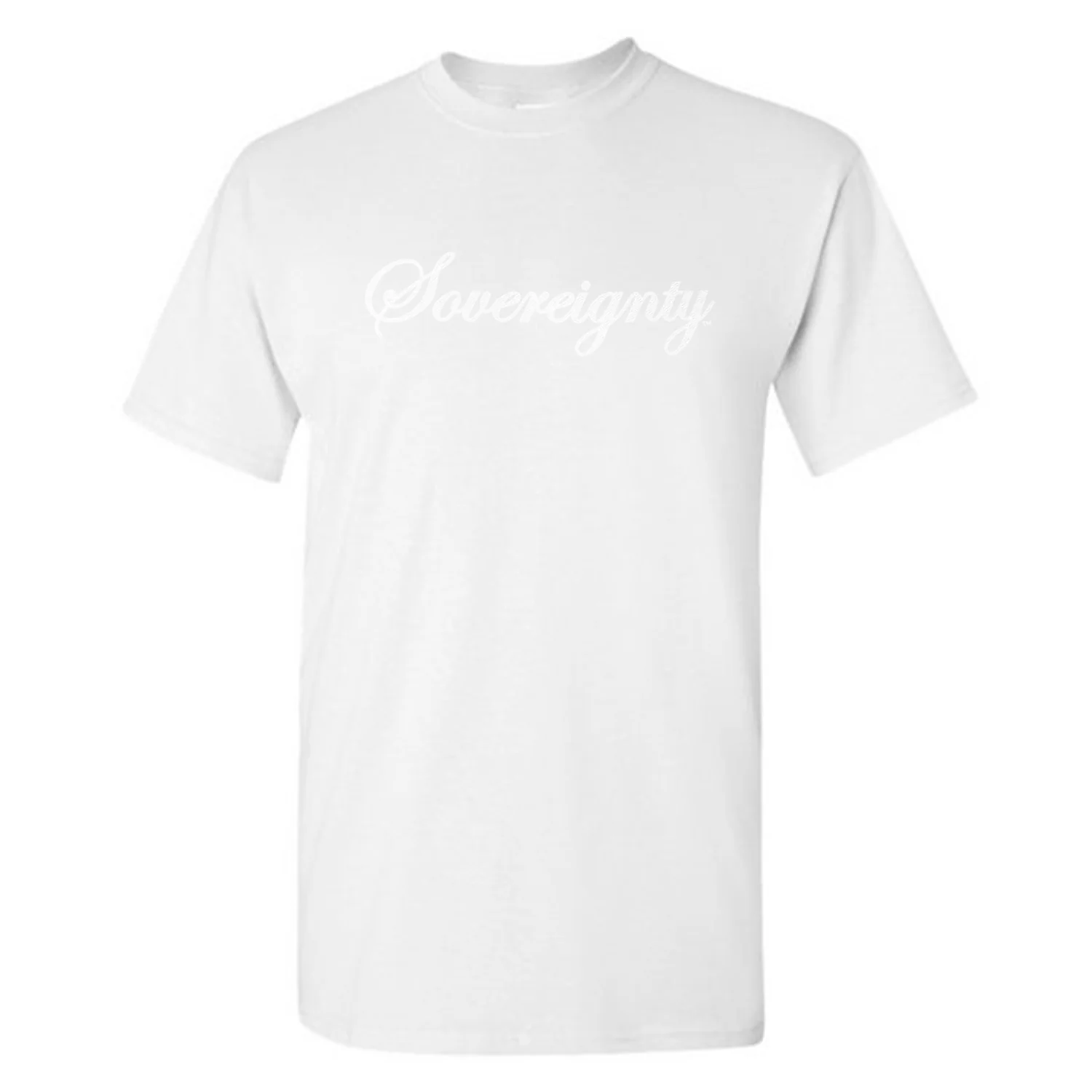 Sovereignty - T-Shirt - White w/ White - 3XL