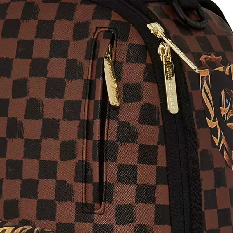 Sprayground - #208 Diaa Allam Brown Checkered Backpack - Image 4