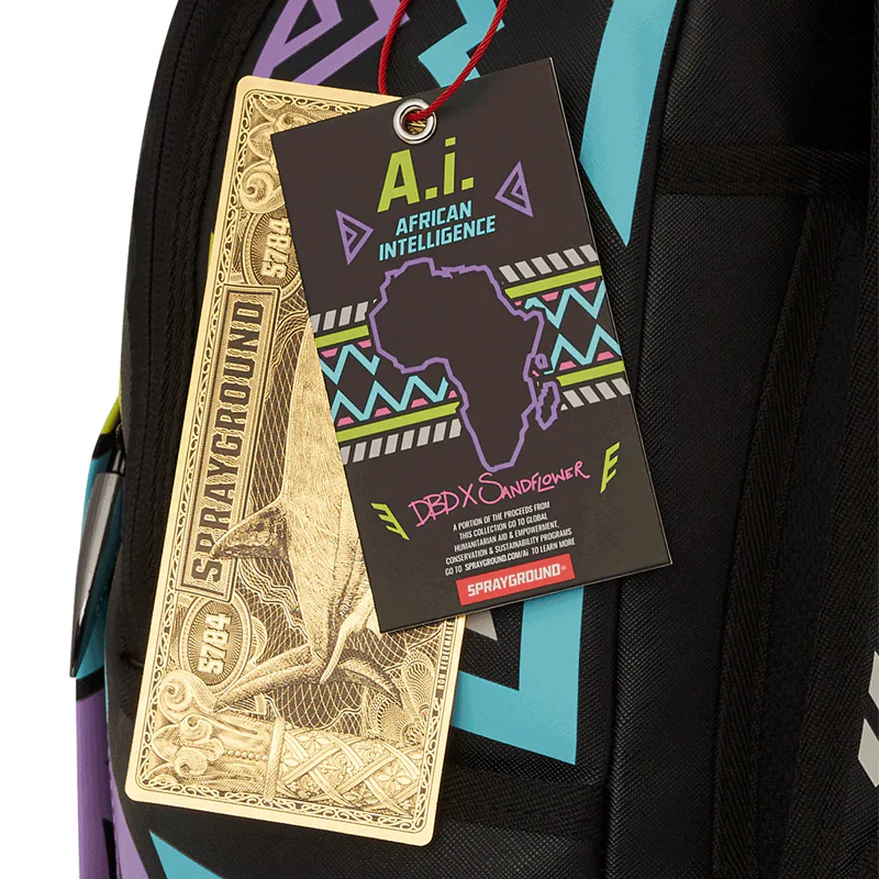 Sprayground - #214 A.I. Path to The Future III Backpack - Sandflower Collab (Glow in The Dark) - Image 8