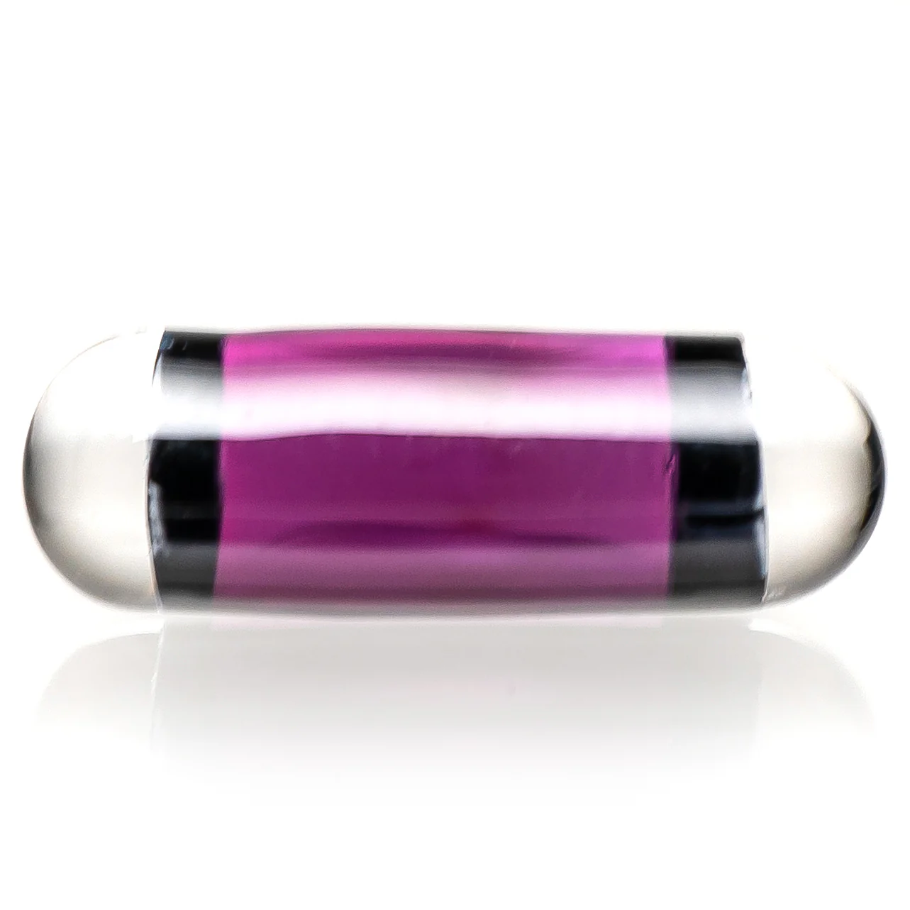 Steve H Glass - Artist Series Pillar - Black & White Monogram - Amethyst - Image 2