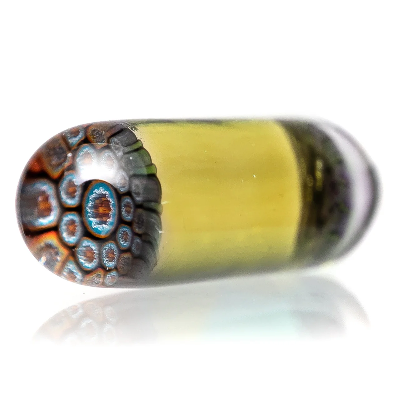 Steve H Glass - Artist Series Pillar - Blue & Orange Mandala - CFL Pastel Serum