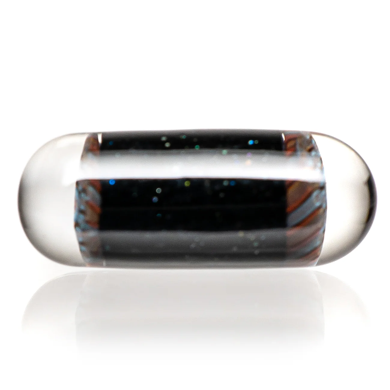 Steve H Glass - Artist Series Pillar - Blue & Orange Mandala - Galaxy - Image 2