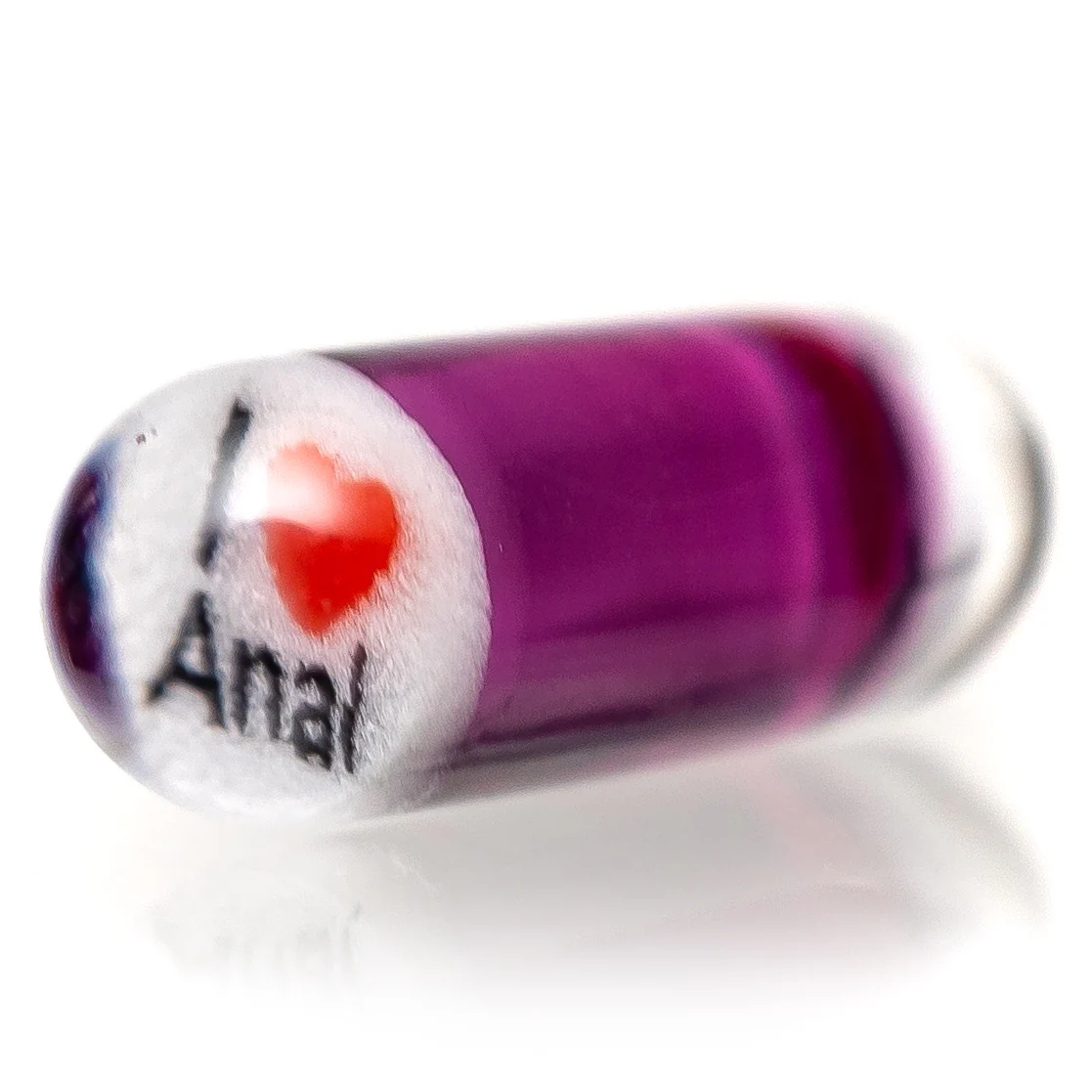 Steve H Glass - Artist Series Pillar - I Love Anal - Amethyst